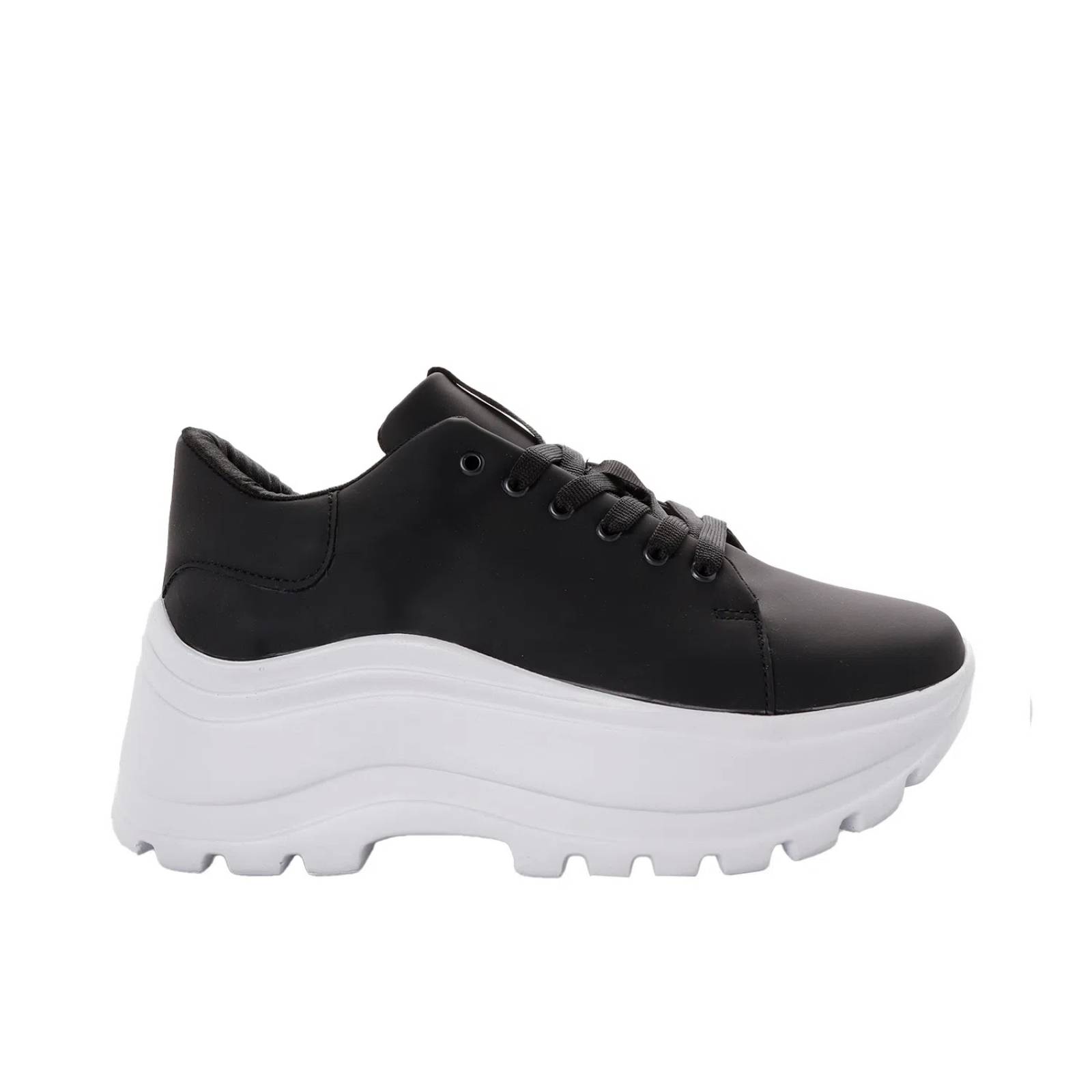 Tenis Rosalia color negro mate chunky