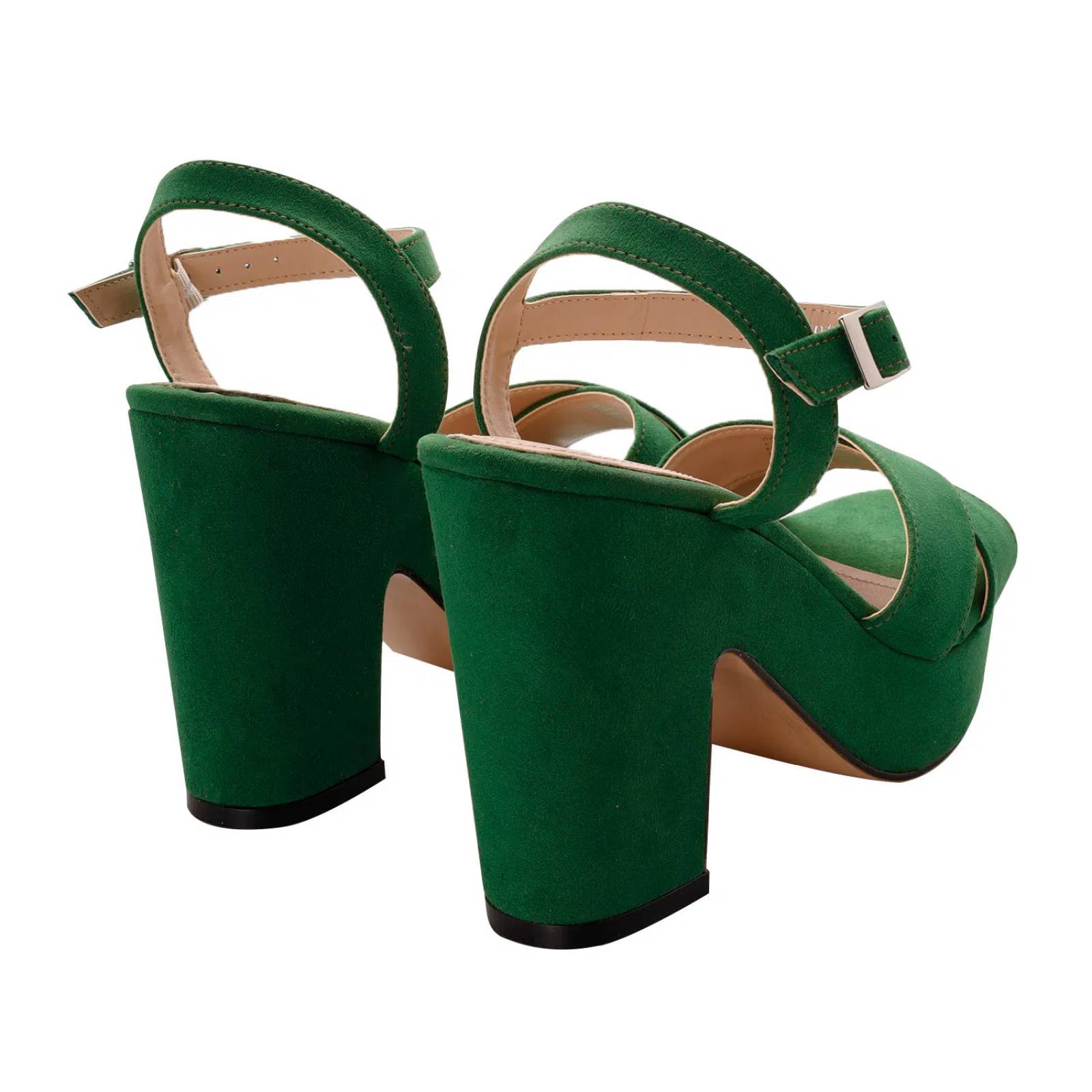 Sandalias Dorothy color verde plataforma