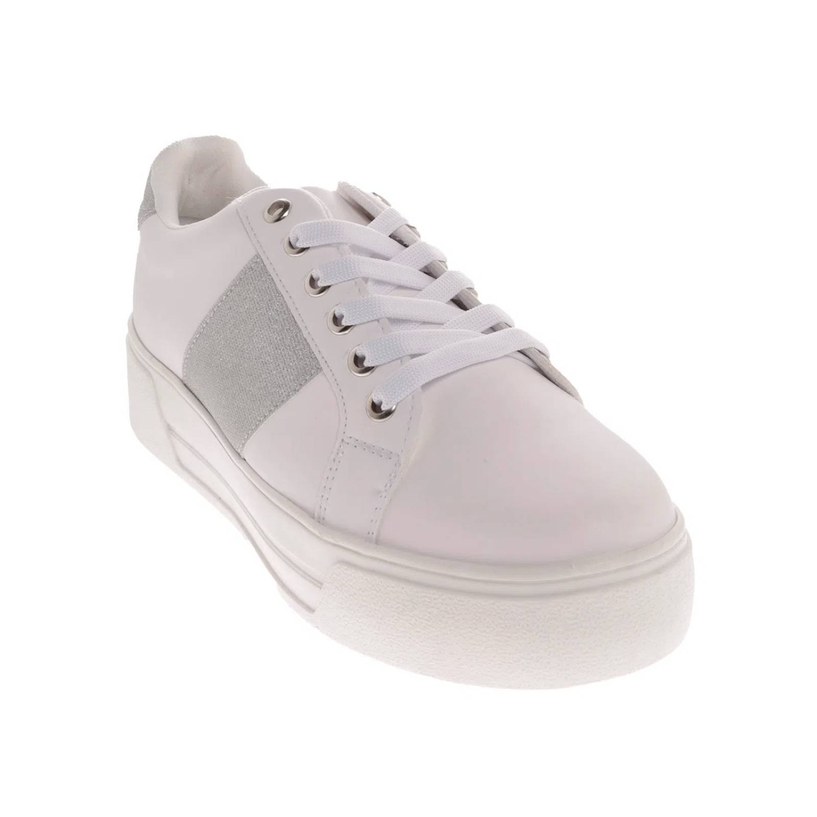 Tenis Andrea color blanco con detalle de brillos
