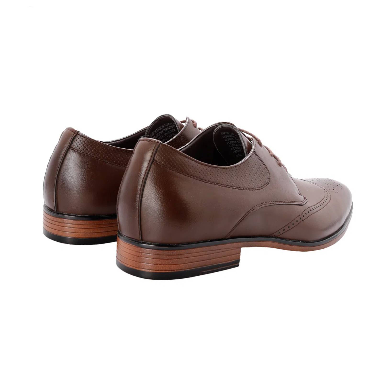 Zapatos Steven color café oscuro con detalle perforado D12780030556