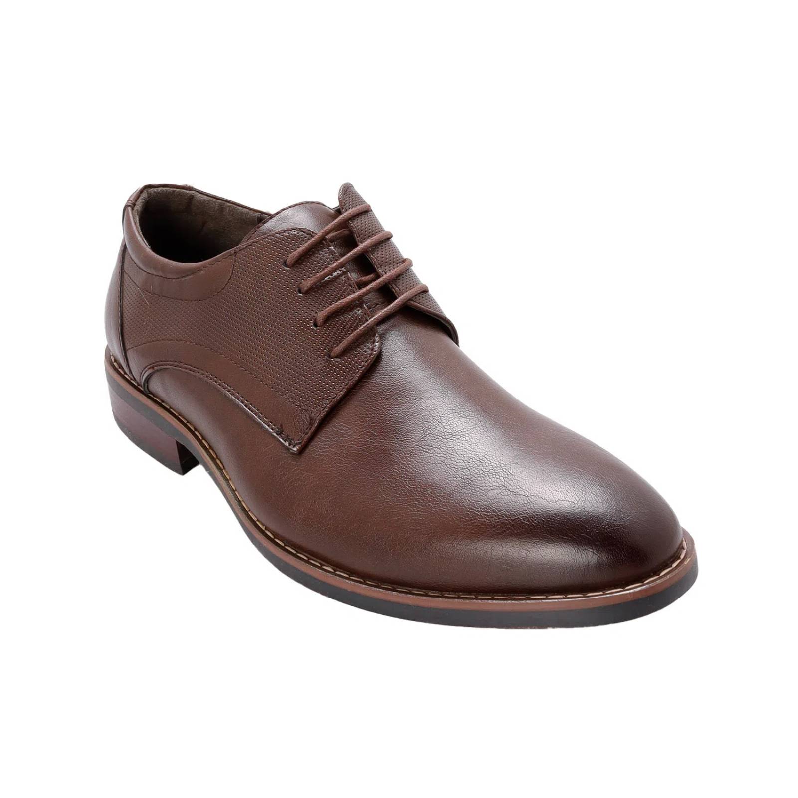 Zapatos Steven color café oscuro con detalle perforado D12780031556