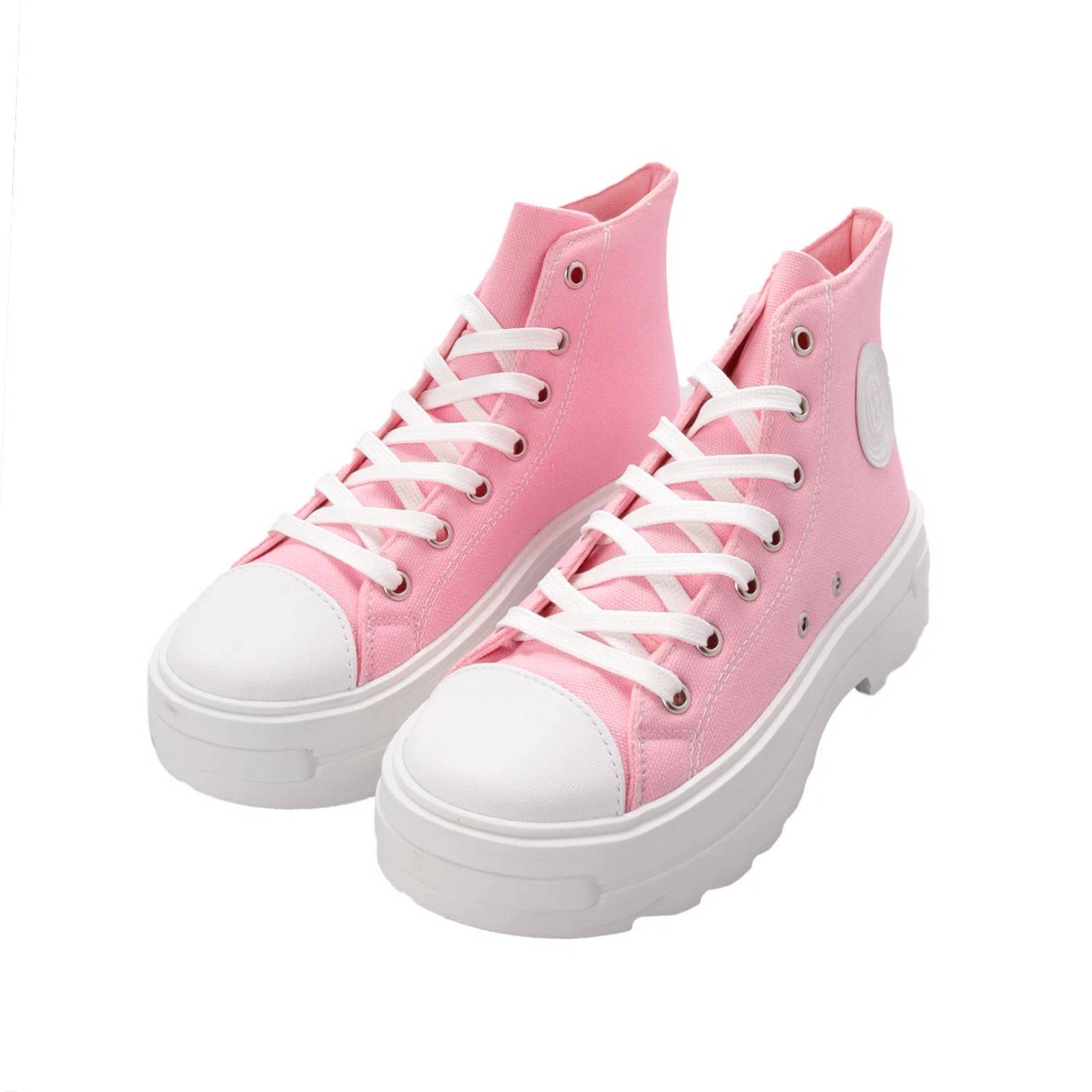 Tenis Allison color rosa de bota