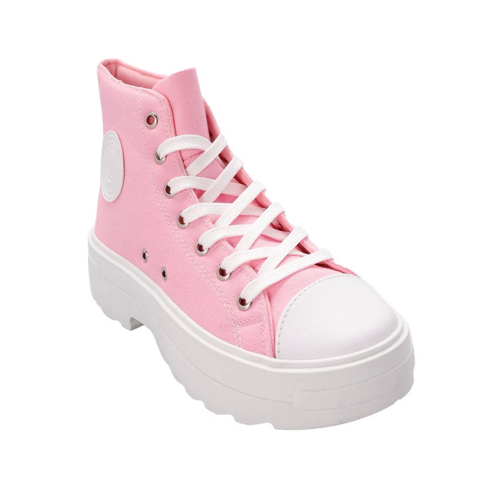 Tenis Allison color rosa de bota