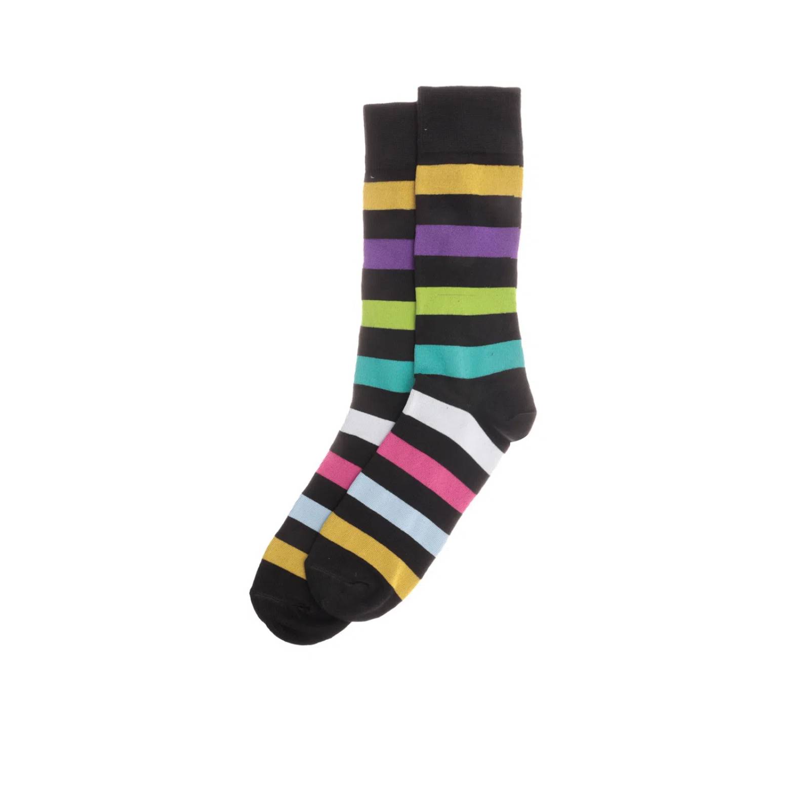 Calcetines Javier color negro con diseño de rayas D12840114501