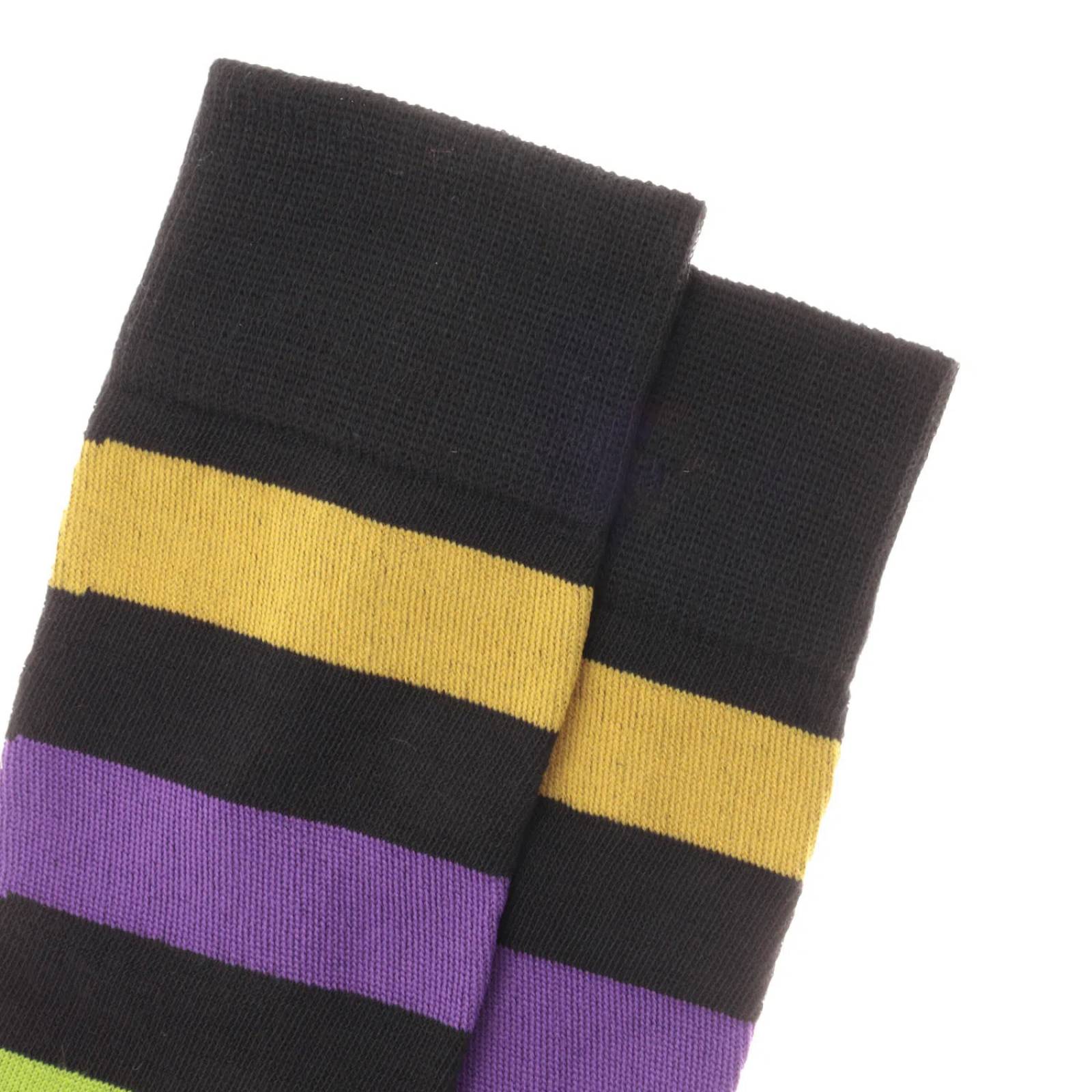 Calcetines Javier color negro con diseño de rayas D12840114501