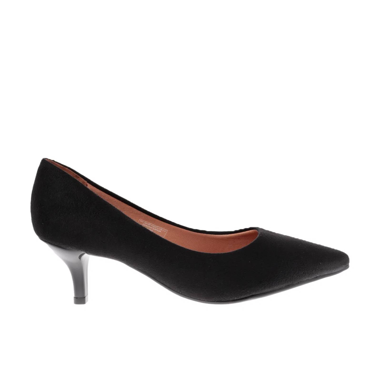 Zapatillas Ángela color negro con tacón kitten