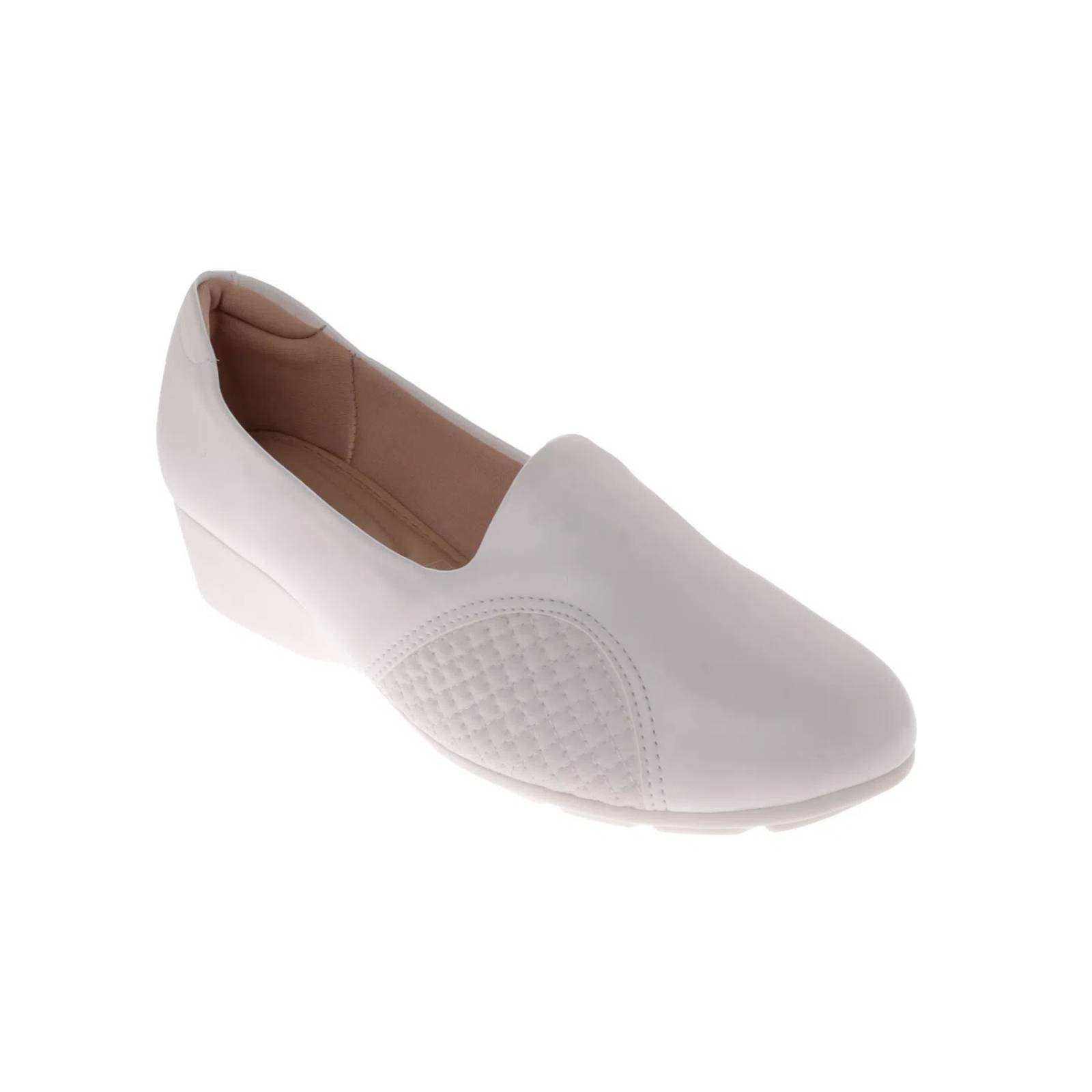 Zapato Auro color blanco confort con tacón de puente