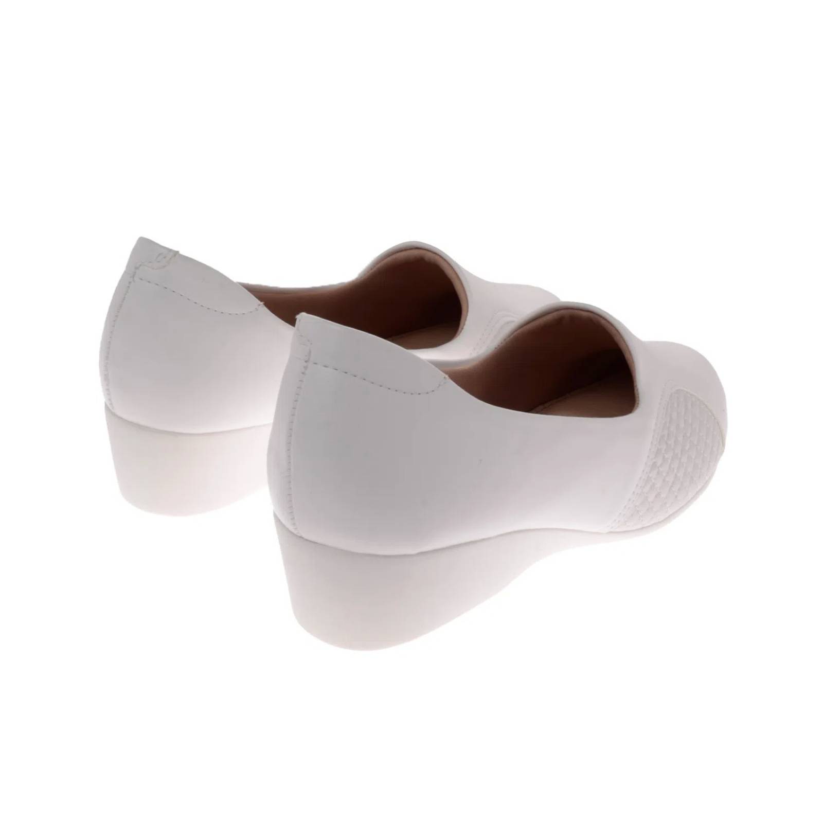 Zapato Auro color blanco confort con tacón de puente