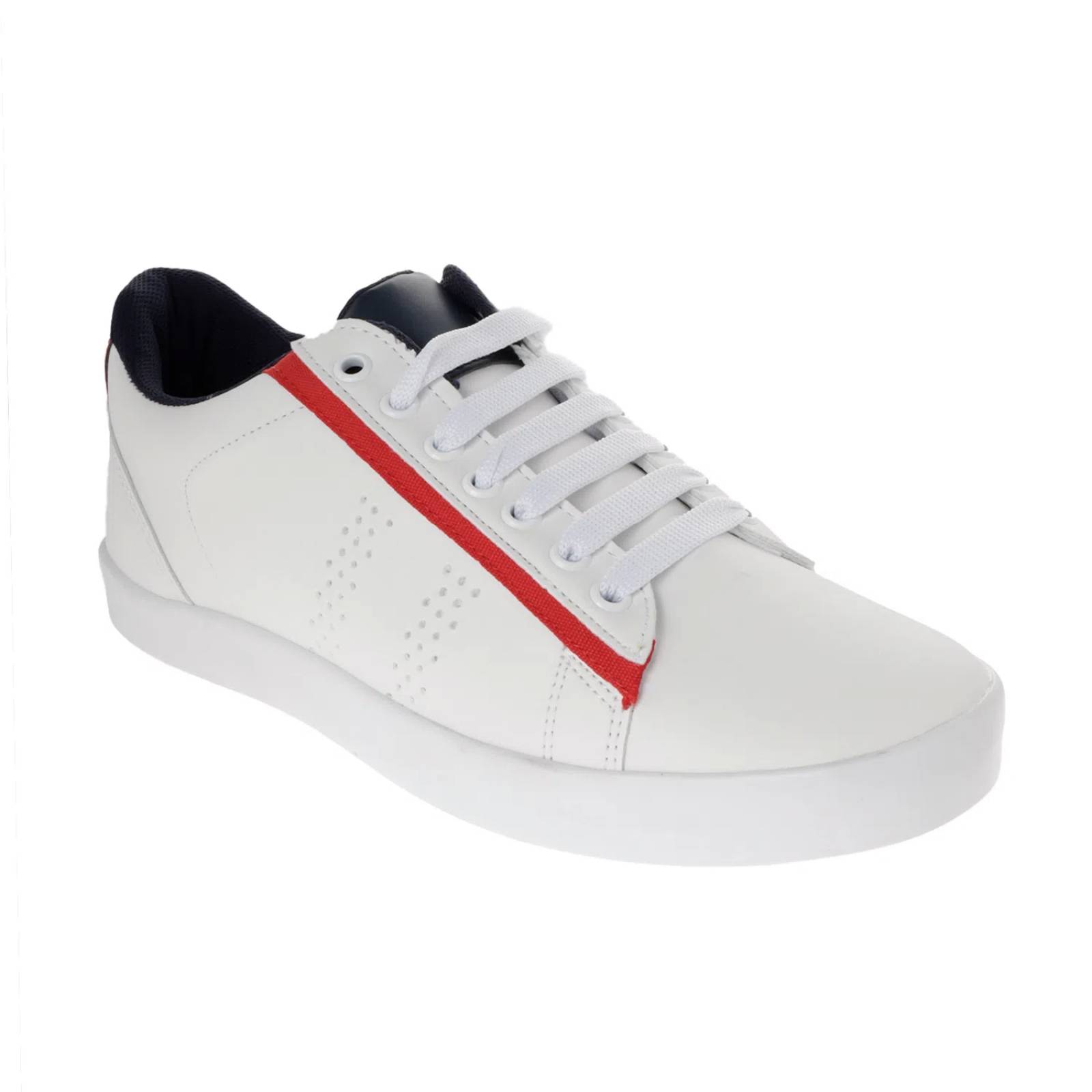 Tenis Iker color blanco con detalle rojo D14140044620