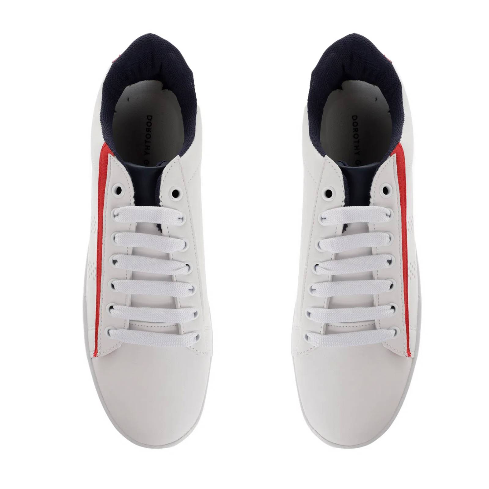 Tenis Iker color blanco con detalle rojo D14140044620