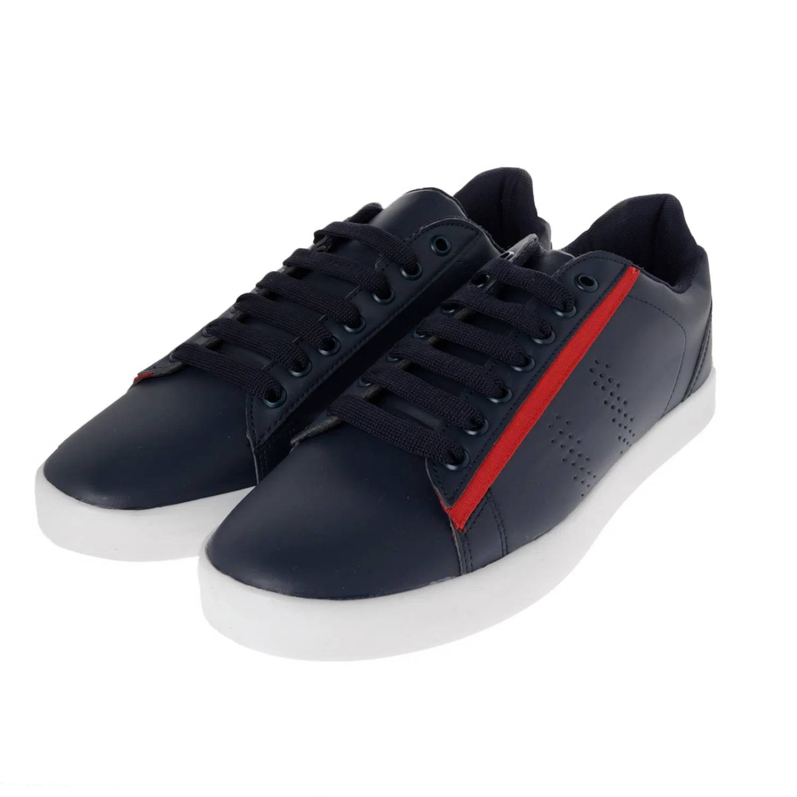 Tenis Iker color azul marino con detalle rojo D14140045523