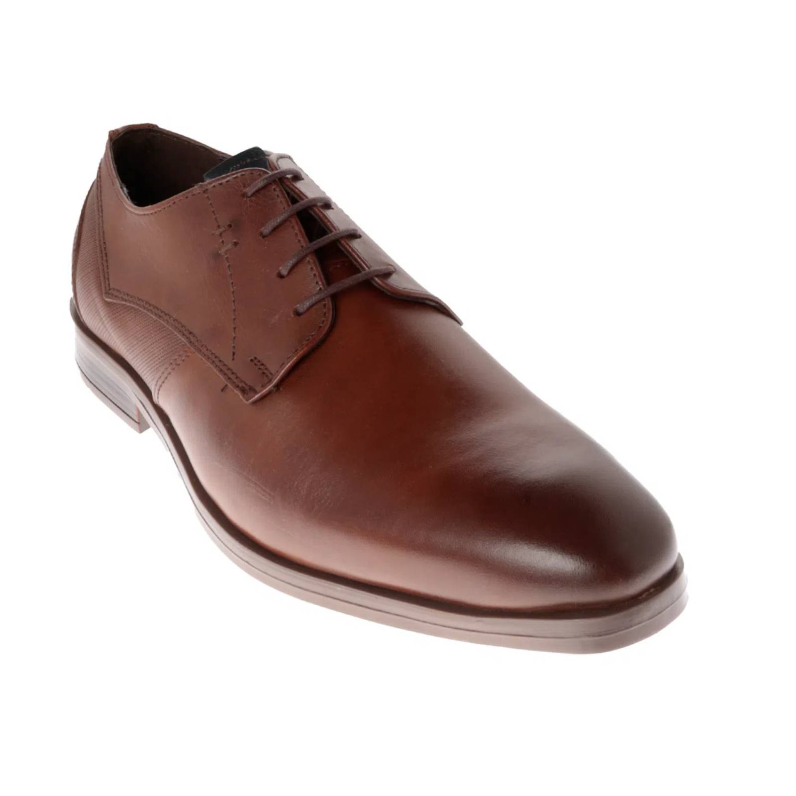 Zapatos Axel color cognac de piel con detalle perforado D06300097554