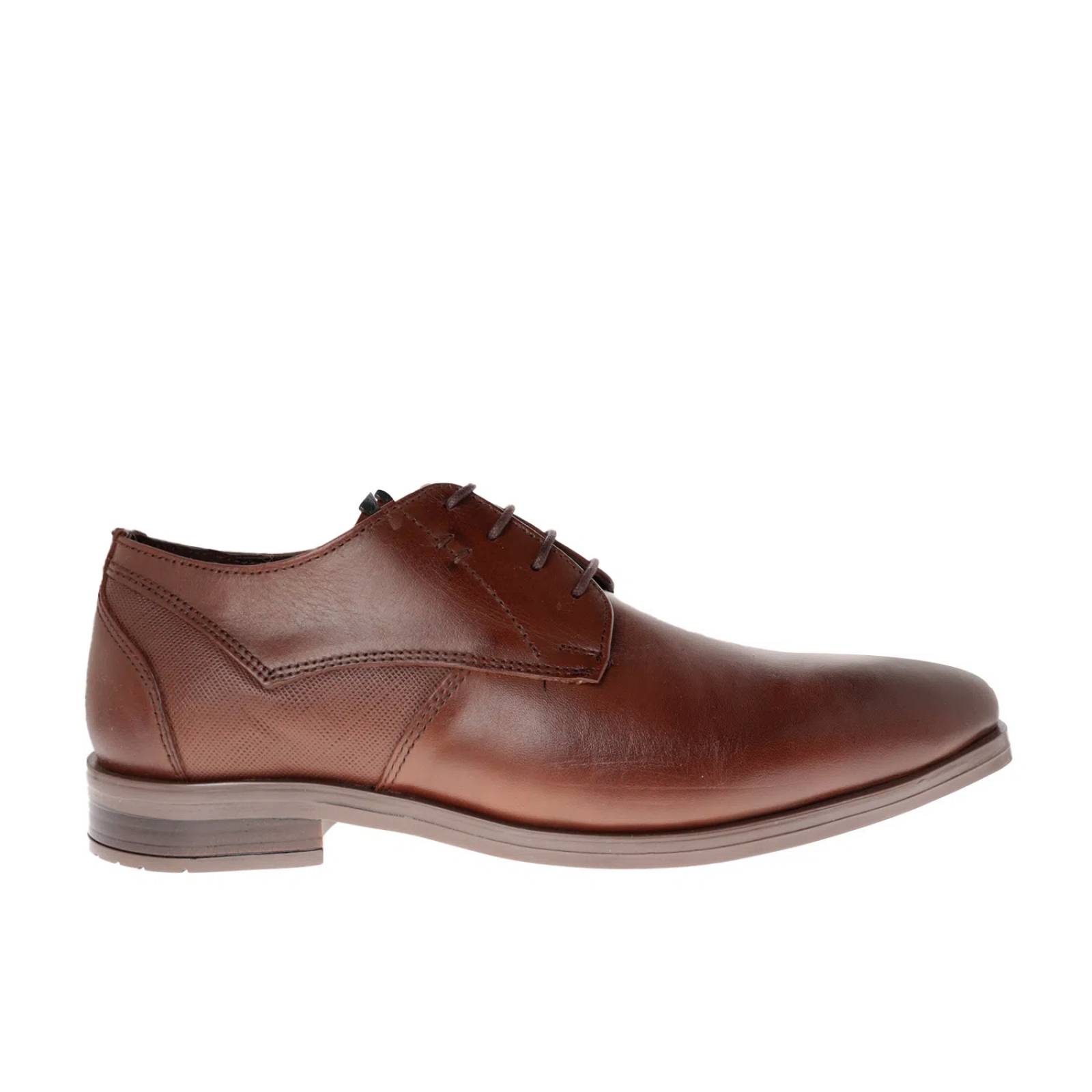 Zapatos Axel color cognac de piel con detalle perforado D06300097554