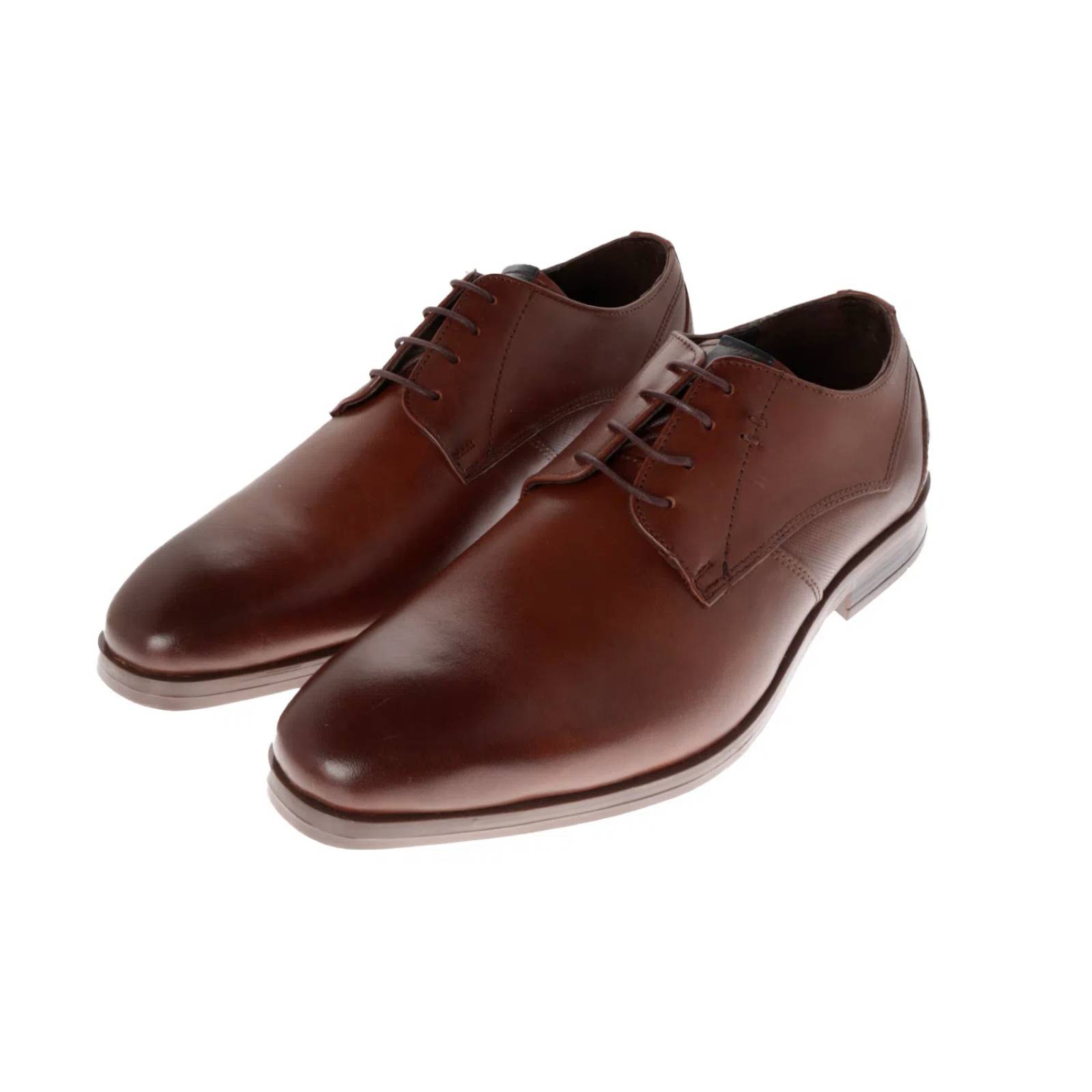 Zapatos Axel color cognac de piel con detalle perforado D06300097554