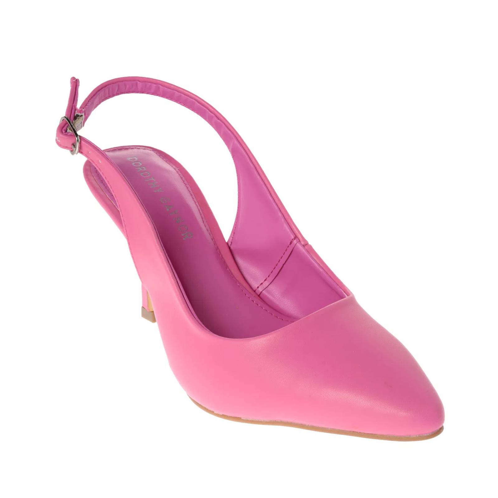 Zapatillas Paulina color fucsia con talón descubierto