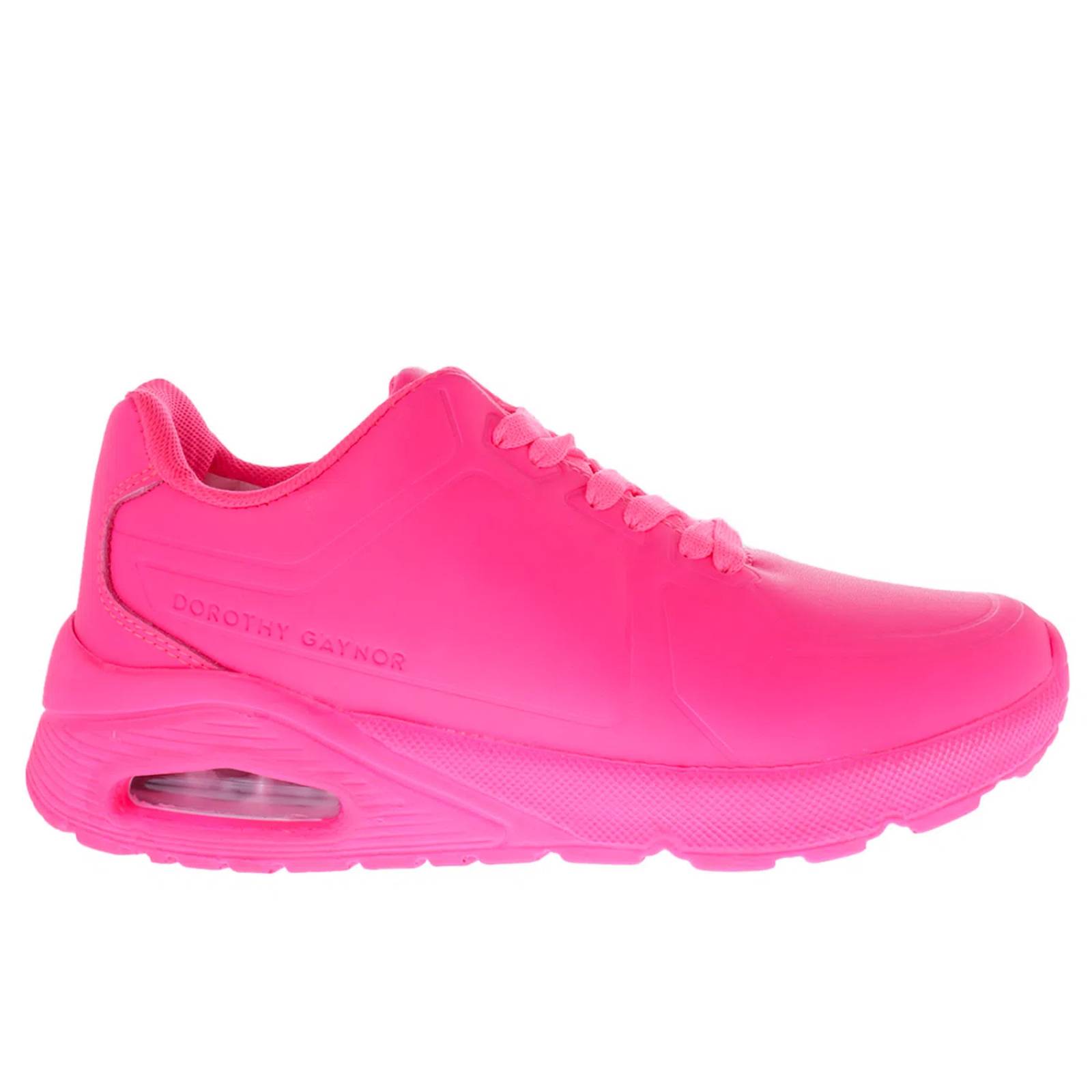 Tenis Rosalía color rosa neón con burbuja de impacto