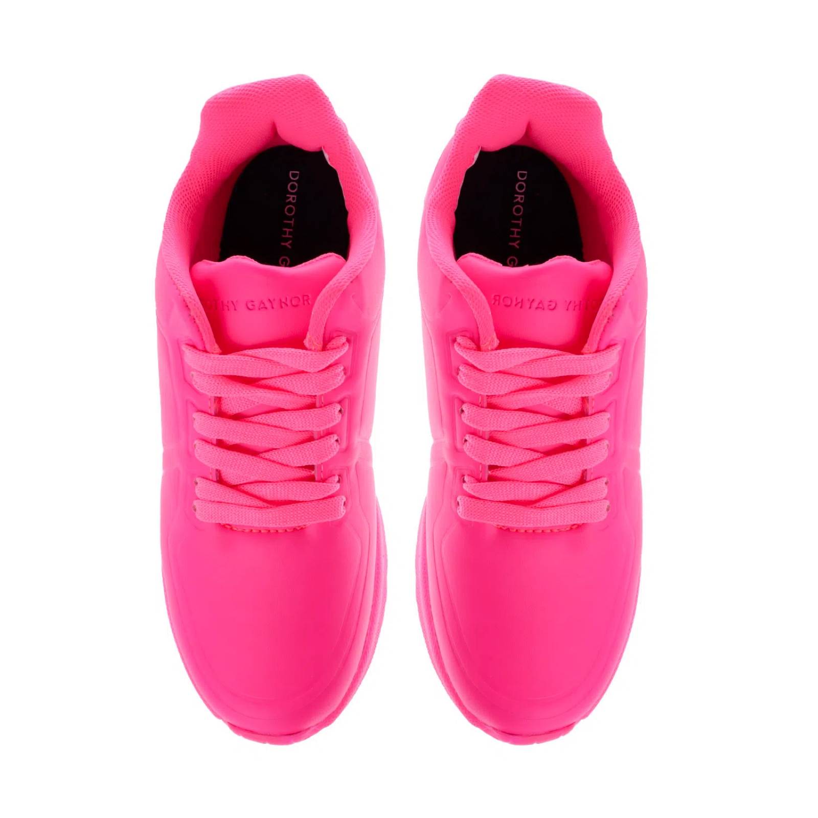 Tenis Rosalía color rosa neón con burbuja de impacto