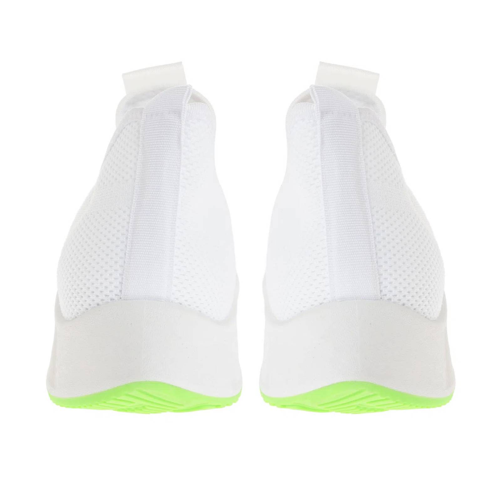 Tenis William color blanco de malla con suela verde neón D12220259620
