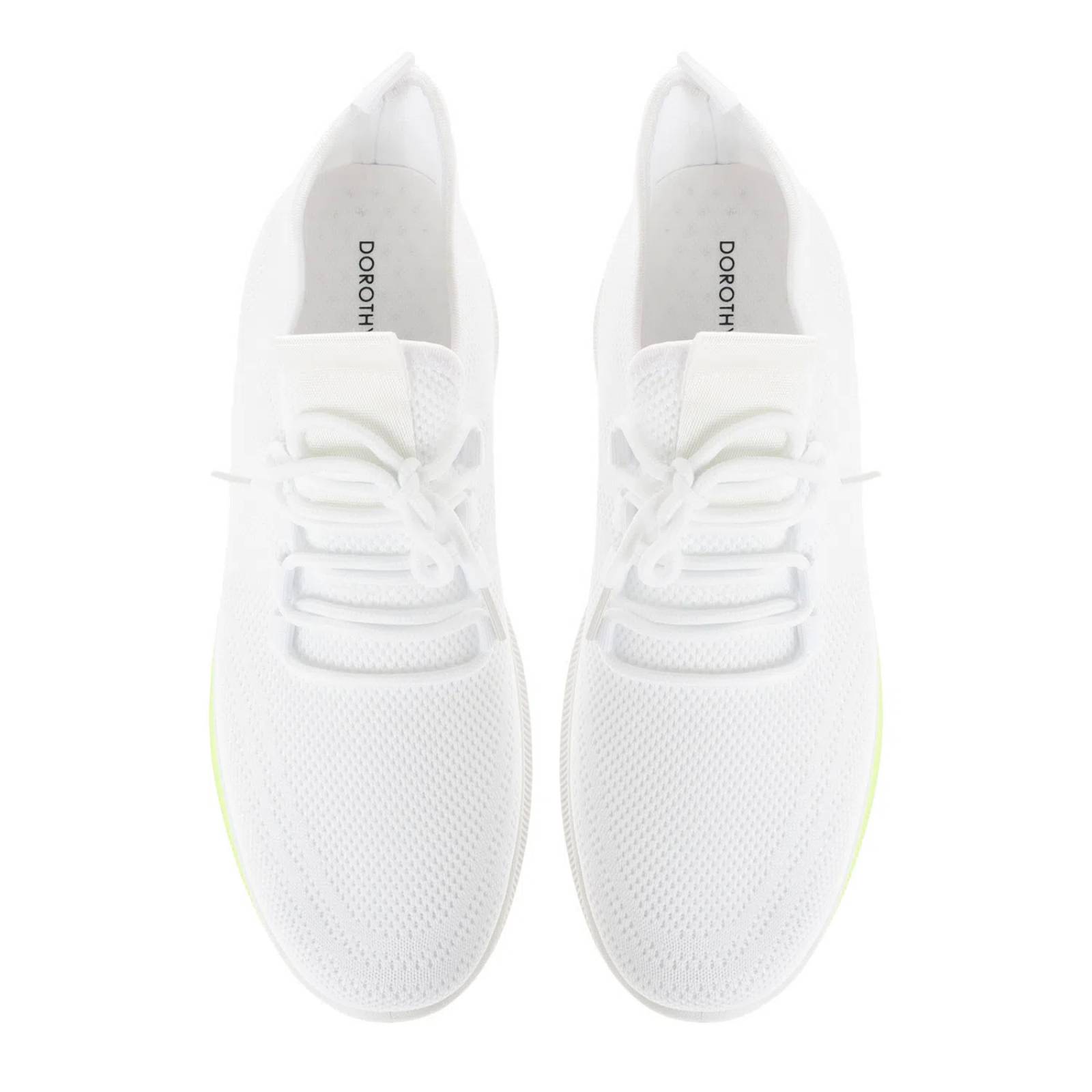Tenis William color blanco de malla con suela verde neón D12220259620