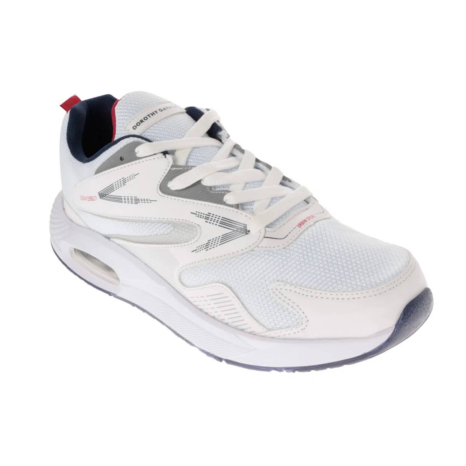 Tenis Fernando color blanco con burbuja de alto impacto y acentos de color D14170148620