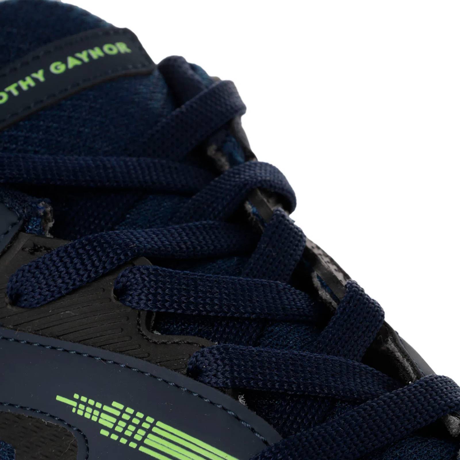 Tenis Fernando color azul marino con burbuja de impacto y acentos verde neón D14170148523