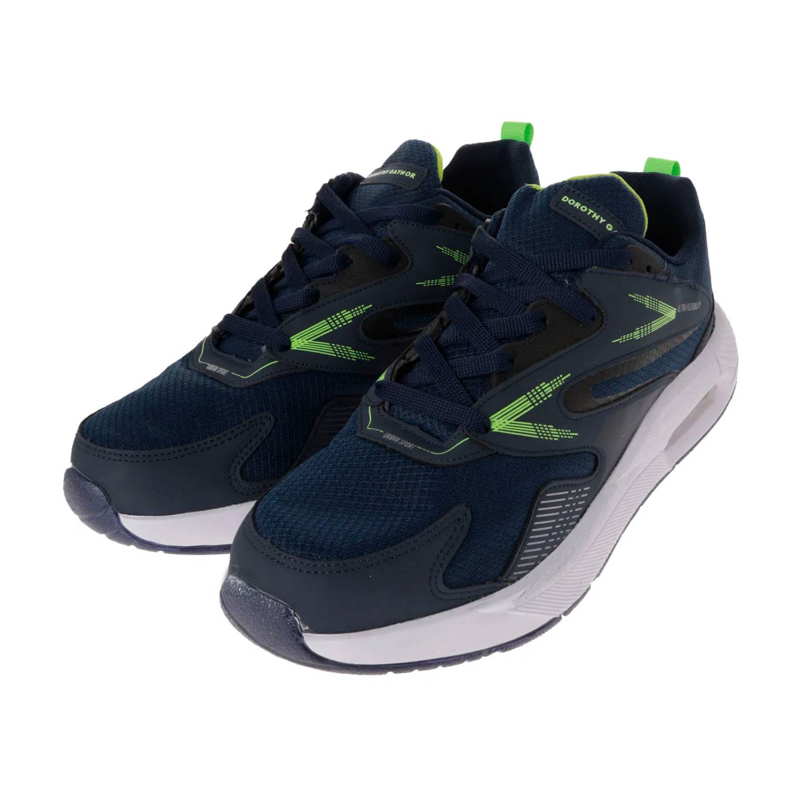 Tenis Fernando color azul marino con burbuja de impacto y acentos verde neón D14170148523