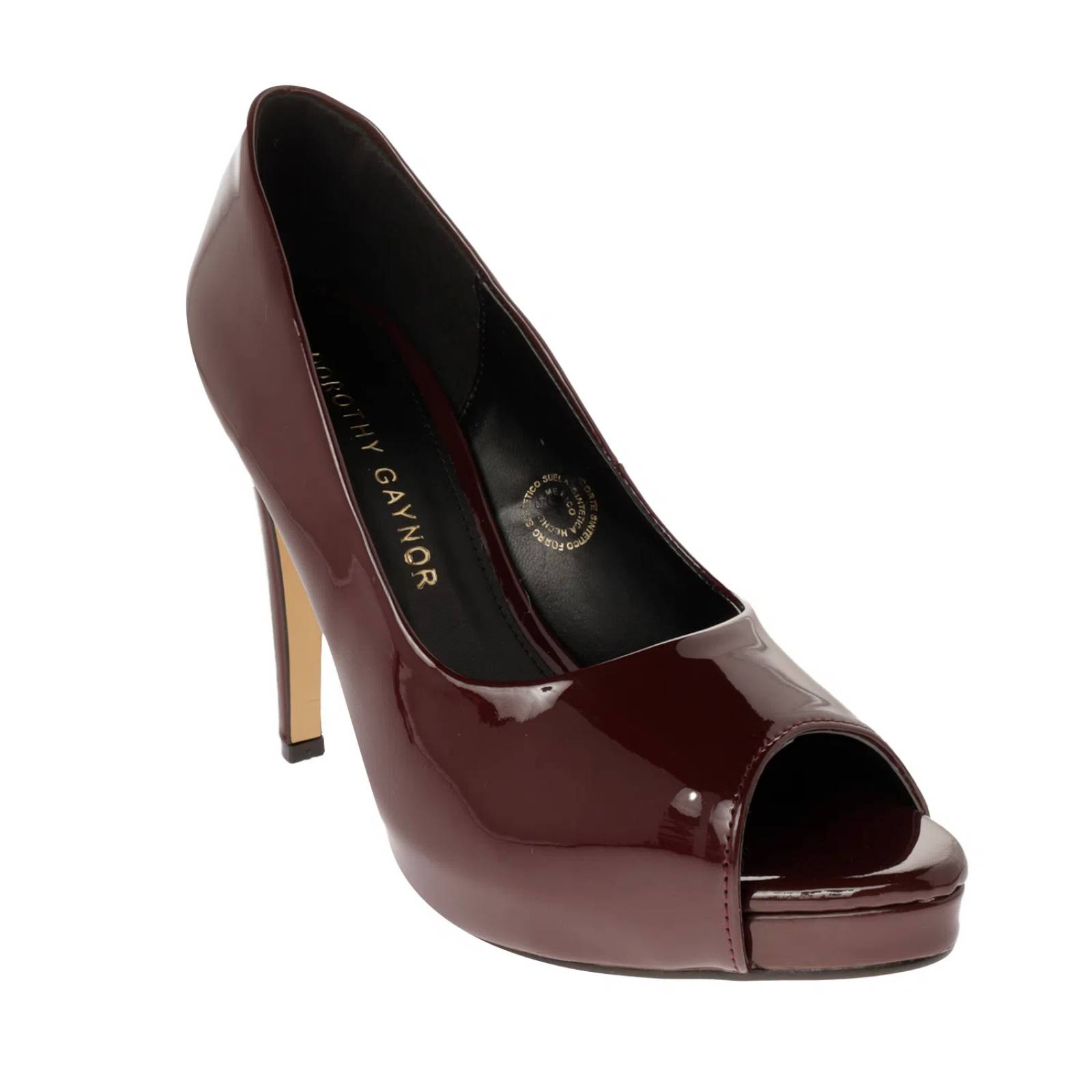 Zapatillas Luna color vino con punta abierta