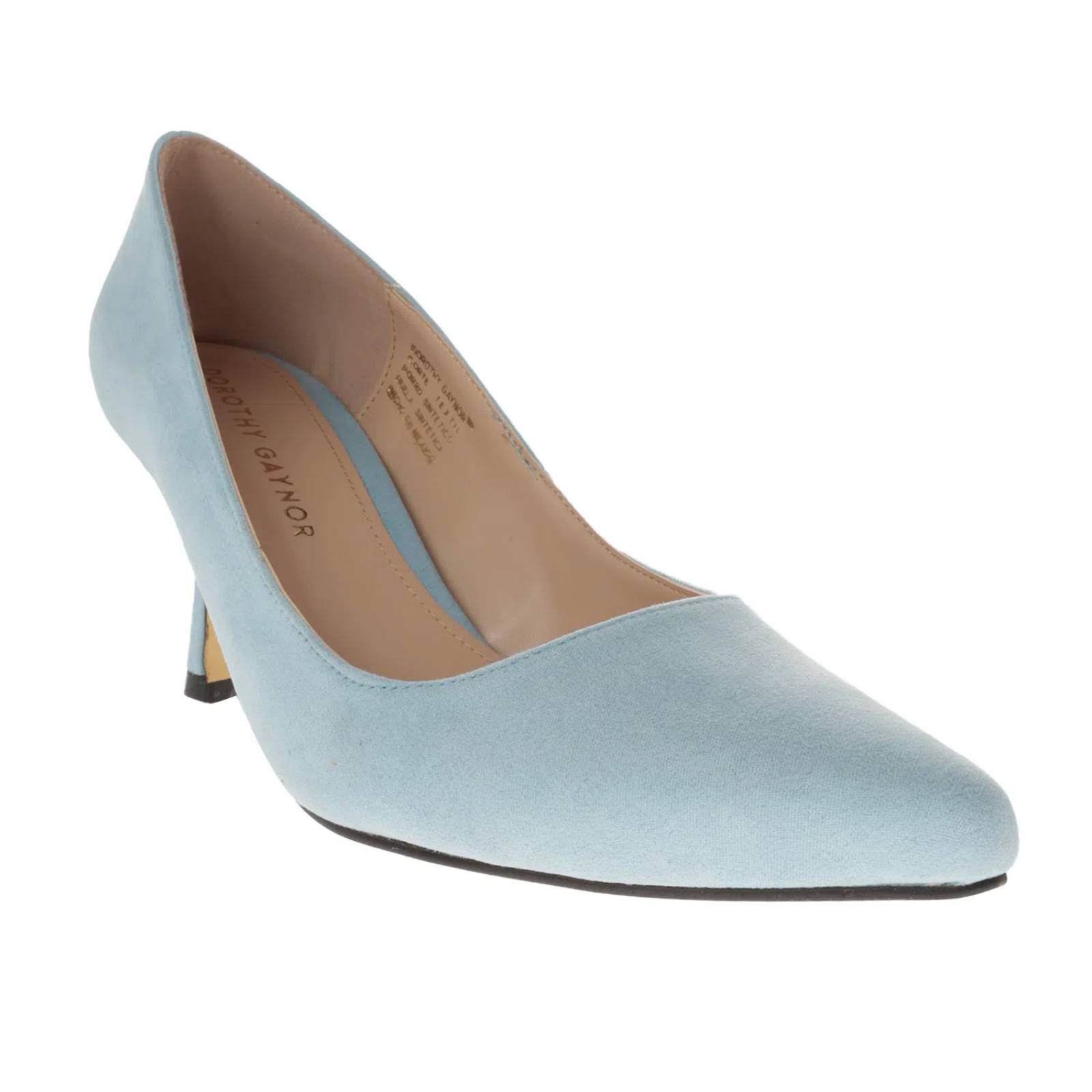 Zapatilla Fabiola color azul cielo con tacón kitten