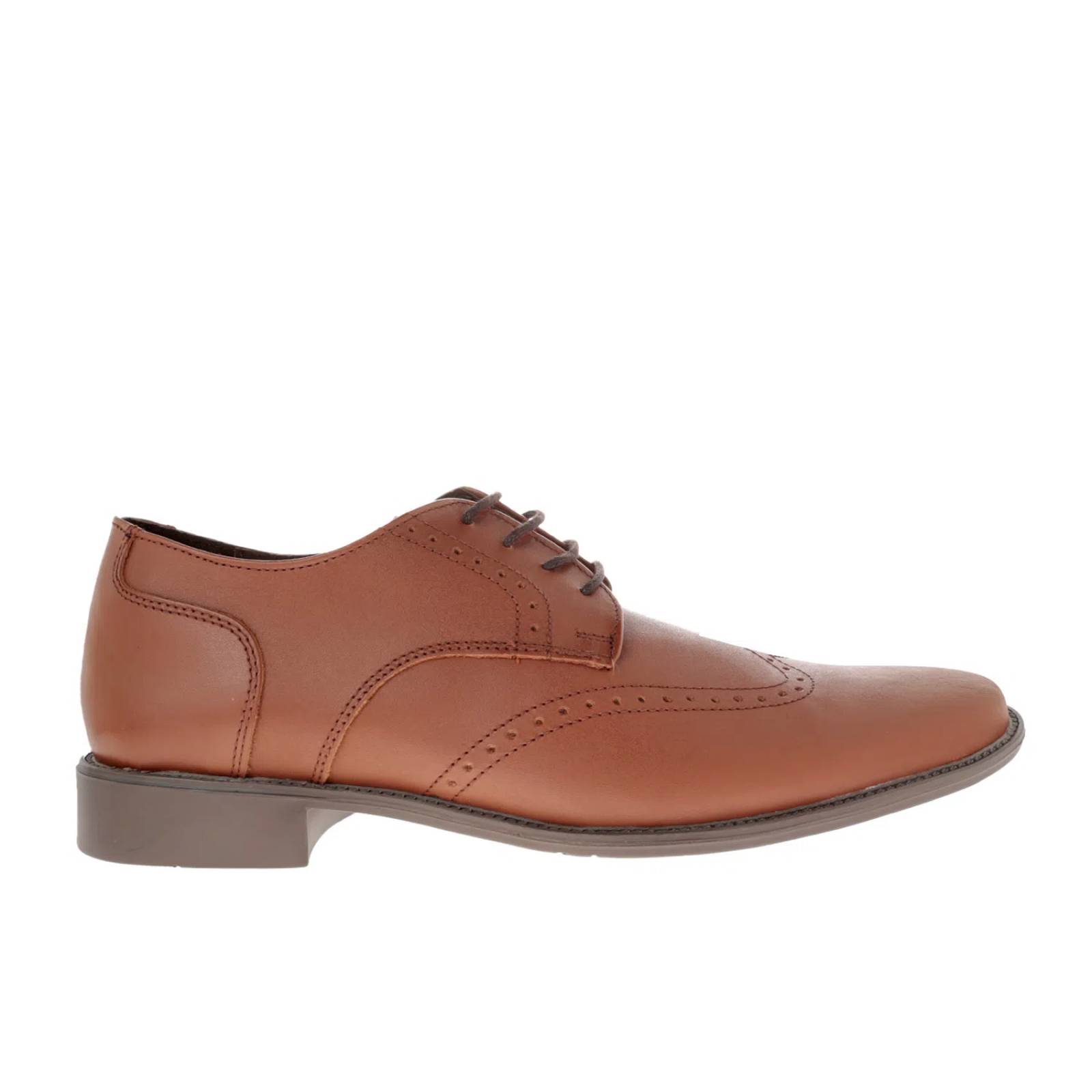 Zapatos Osmar color cognac con detalle de costura y perforado D12260016554