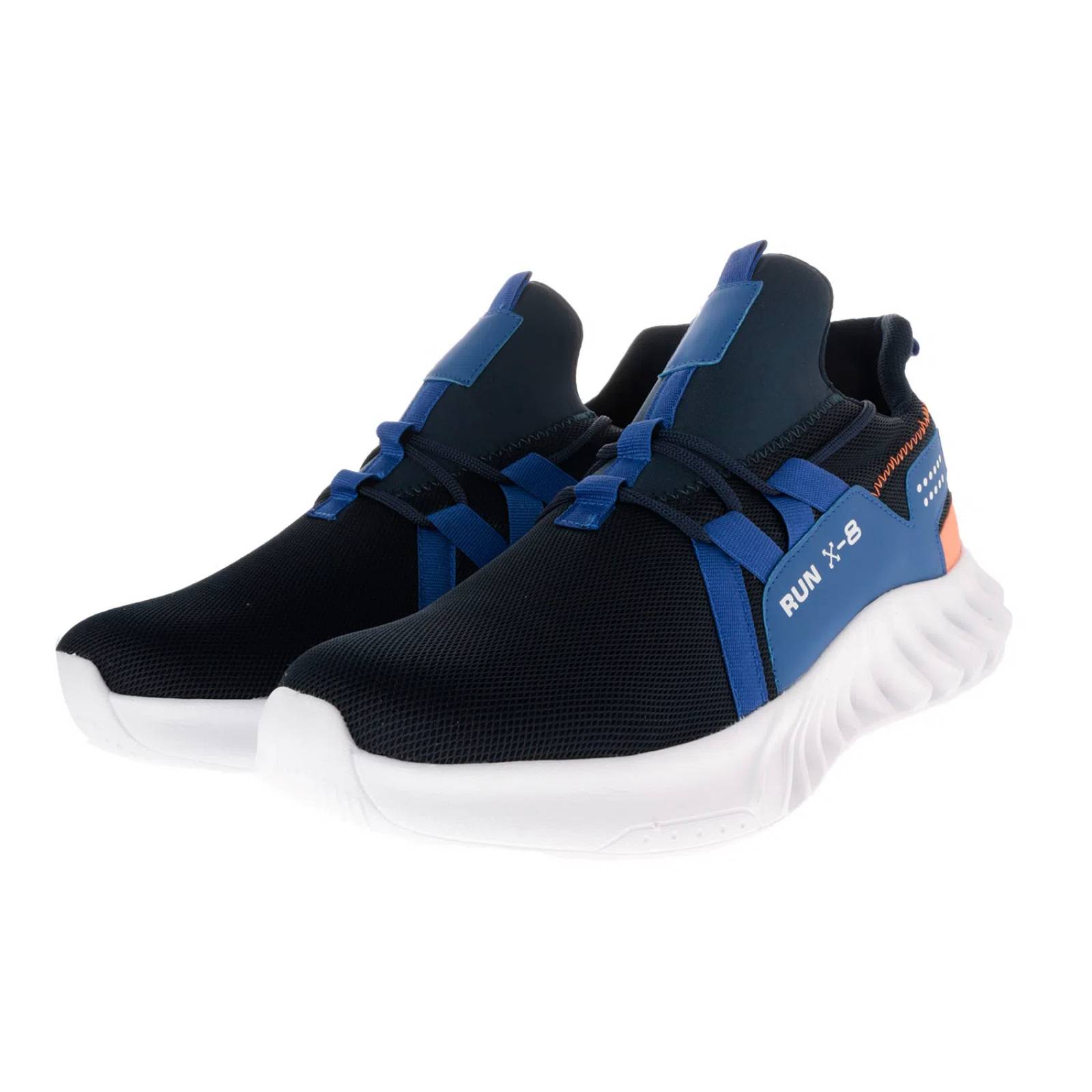 Tenis Fernando color azul marino RUN con detalles neon D14170150523