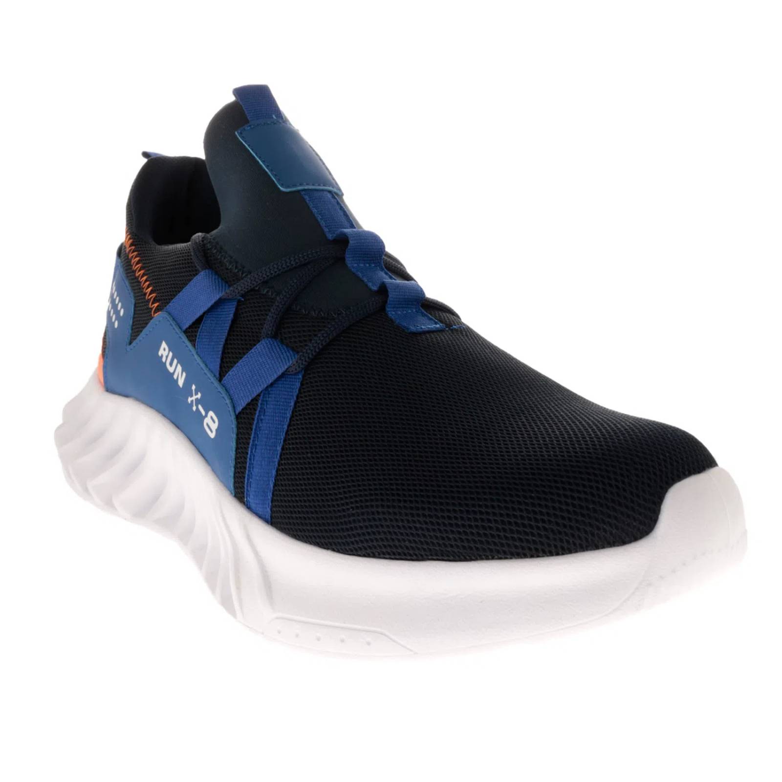 Tenis Fernando color azul marino RUN con detalles neon D14170150523