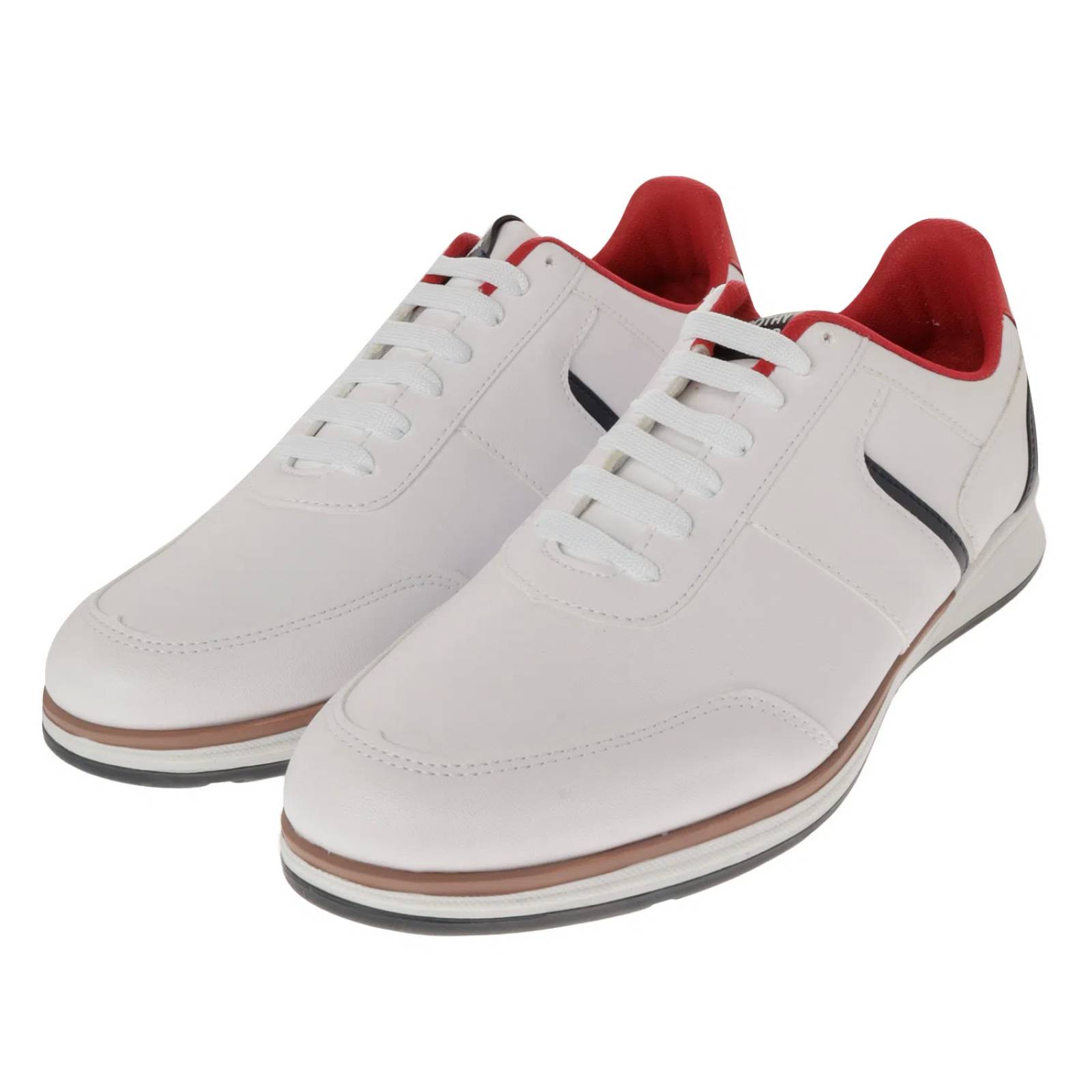 Tenis Victor color blanco con acentos en rojo y azul marino D11710143620