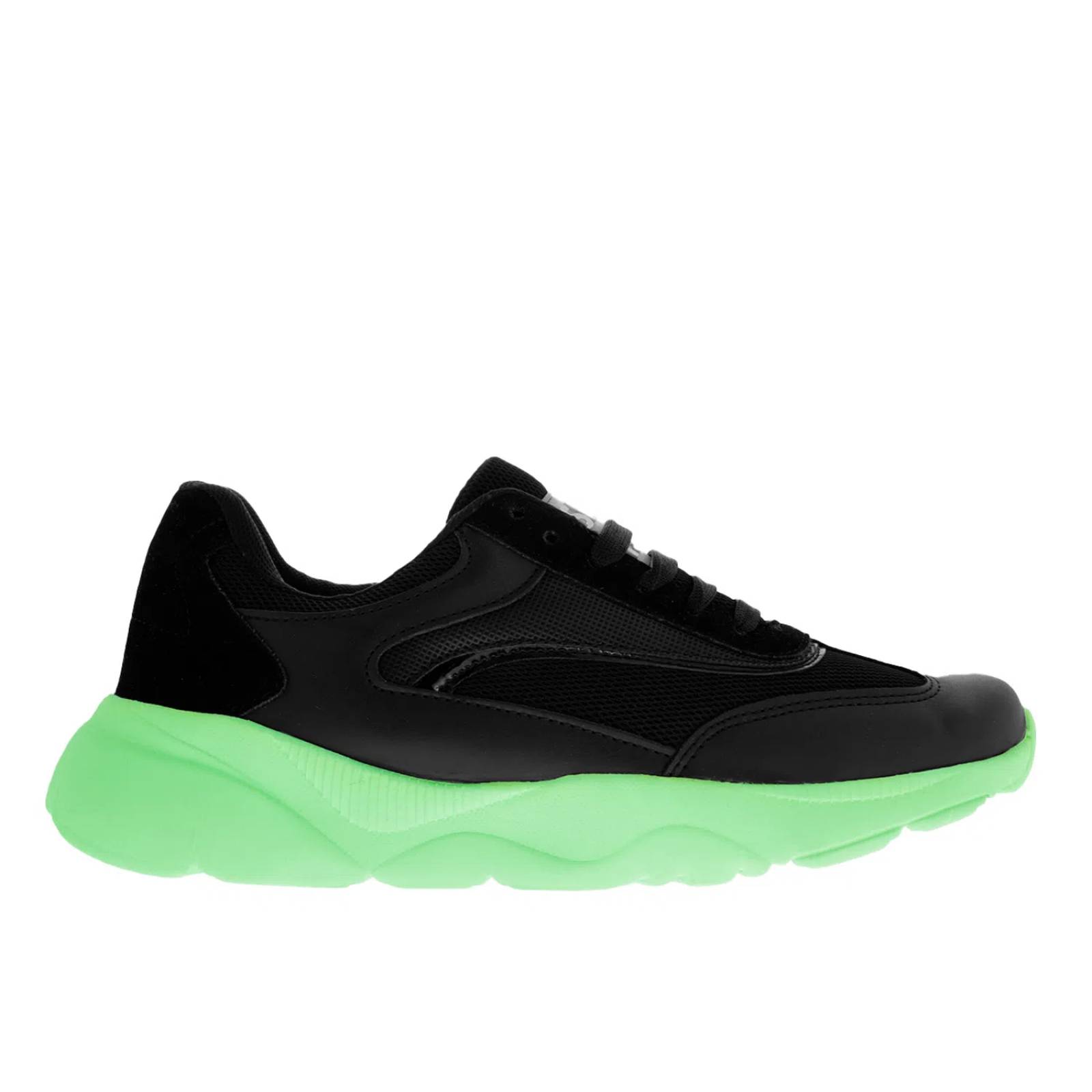 Tenis Mara color negro con suela verde D14290088501 D14290088501