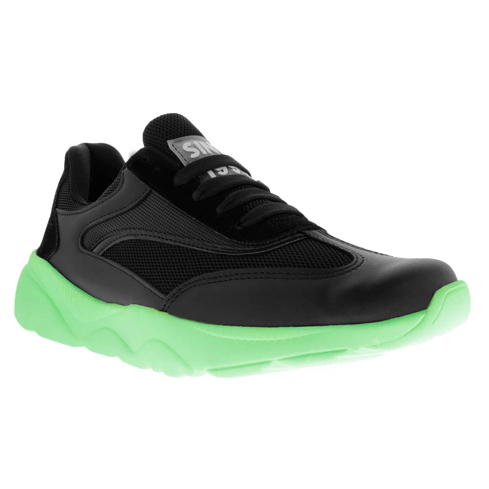 Tenis Mara color negro con suela verde D14290088501 D14290088501