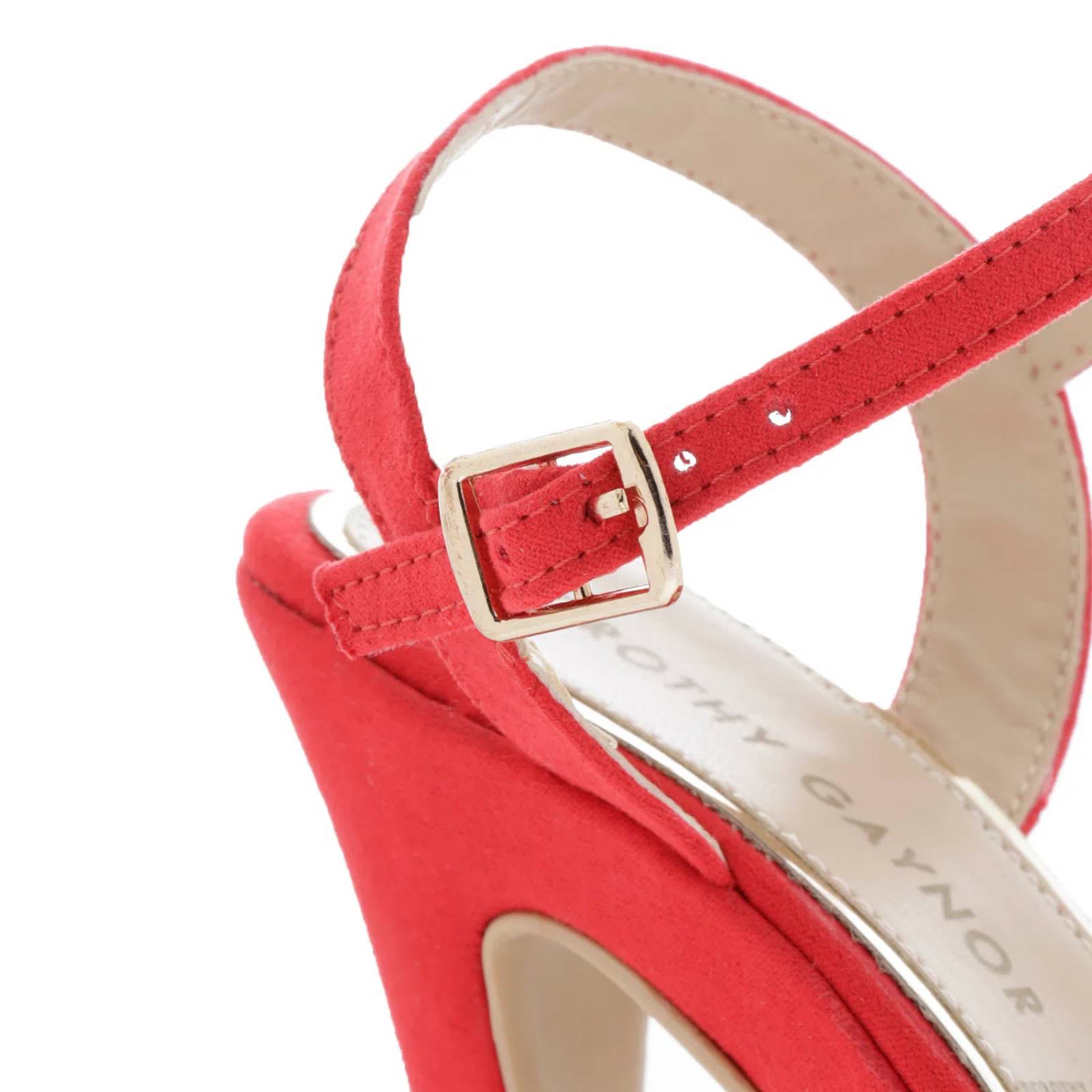 Sandalia Angelina color rojo media plataforma