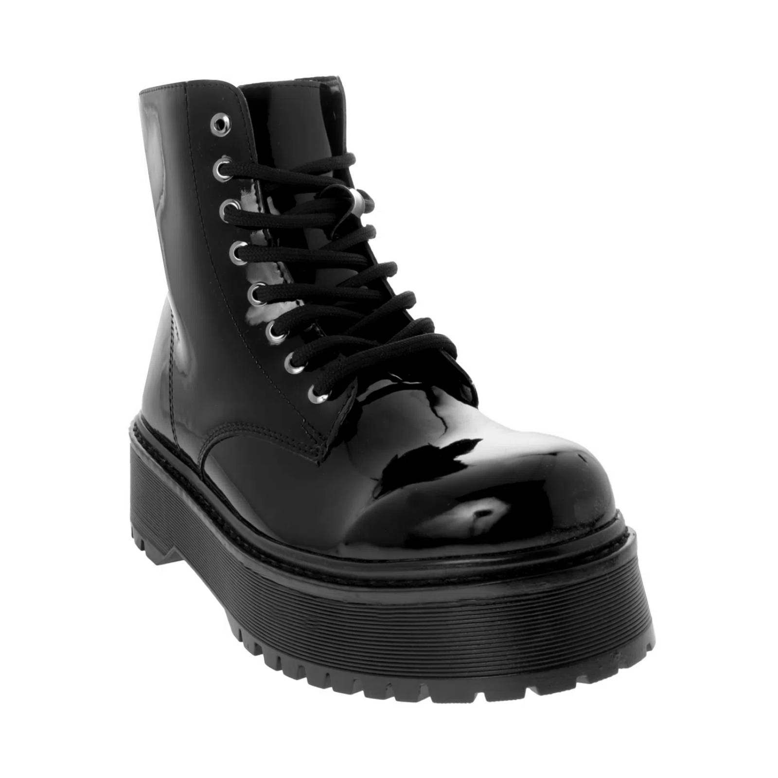 Botín Camila color negro tornasol charol D01130674661