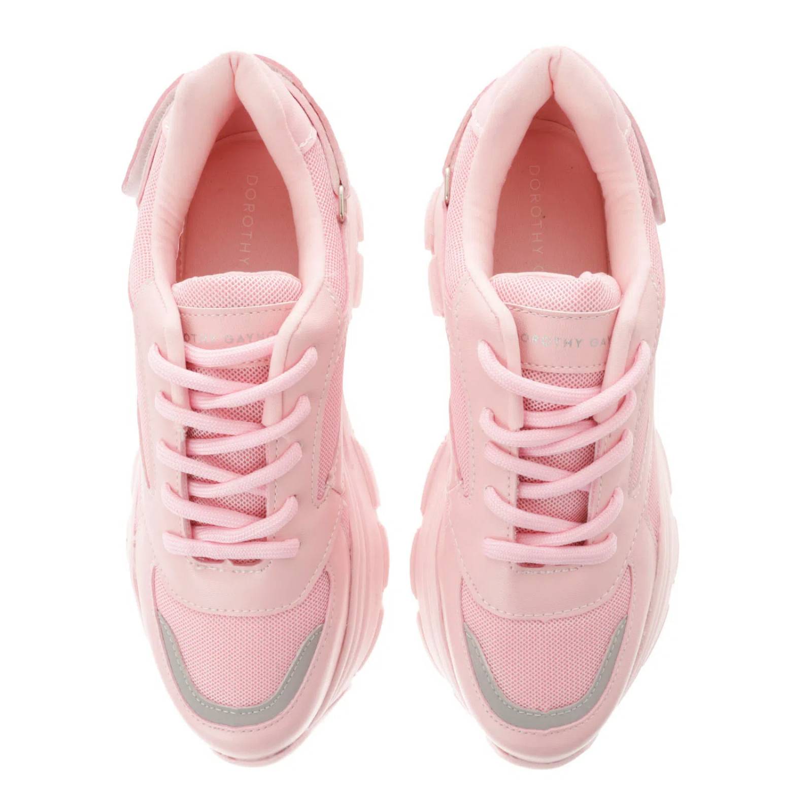 Tenis Rosalía color rosa con suela alta D14170144590