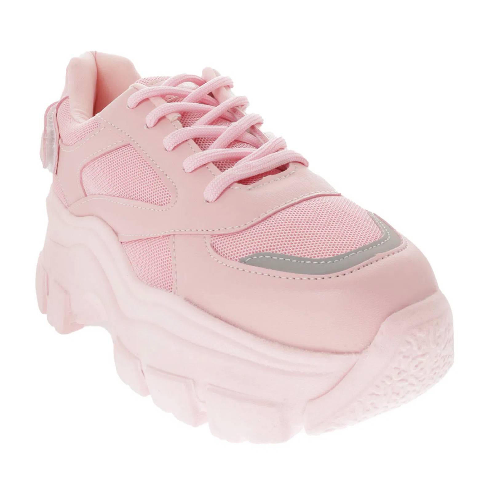 Tenis Rosalía color rosa con suela alta D14170144590