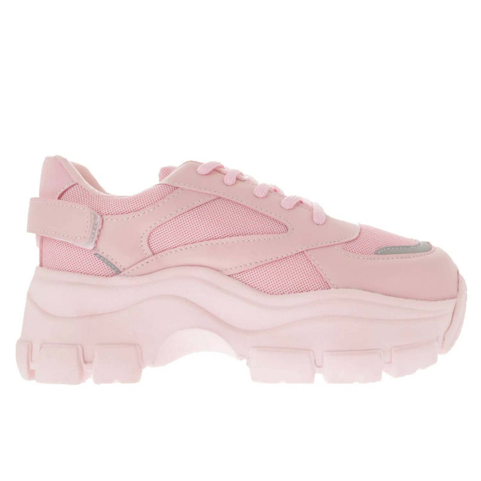 Tenis Rosalía color rosa con suela alta D14170144590