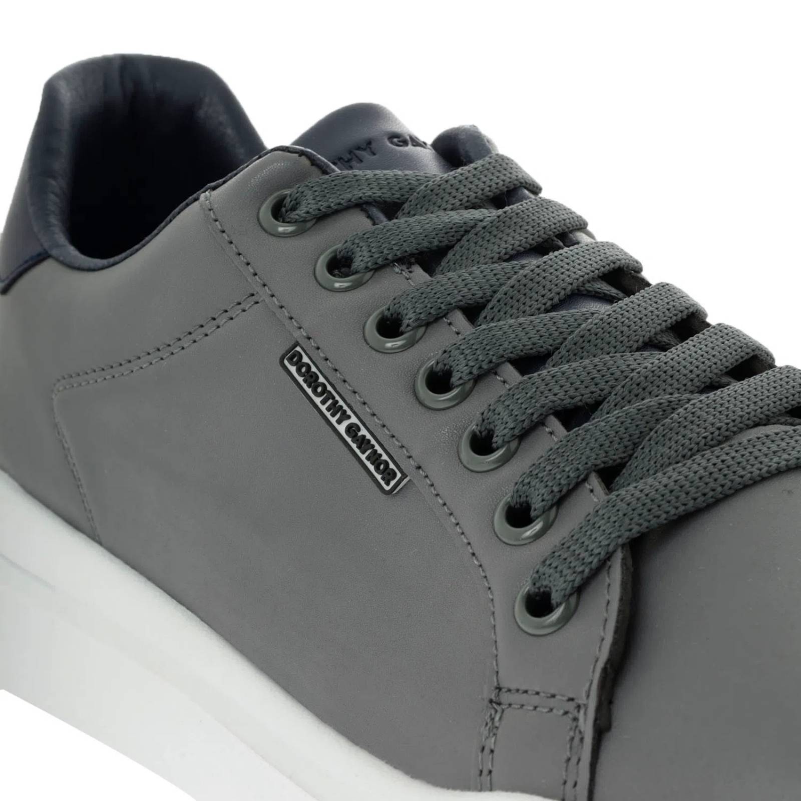 Tenis Fernando color gris claro con agujetas D14170153561