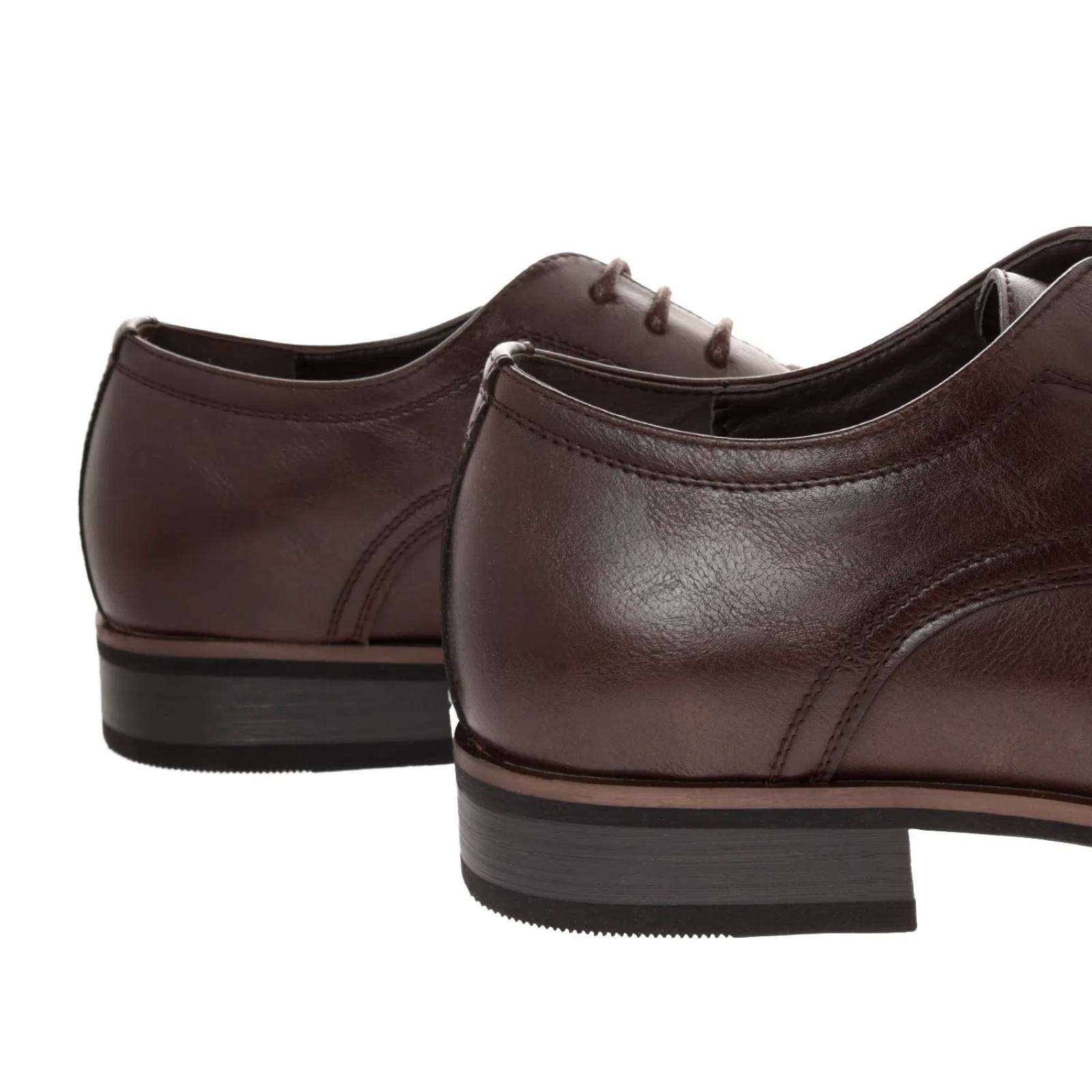 Zapatos Paulo color cognac con costura en la punta D14590137554