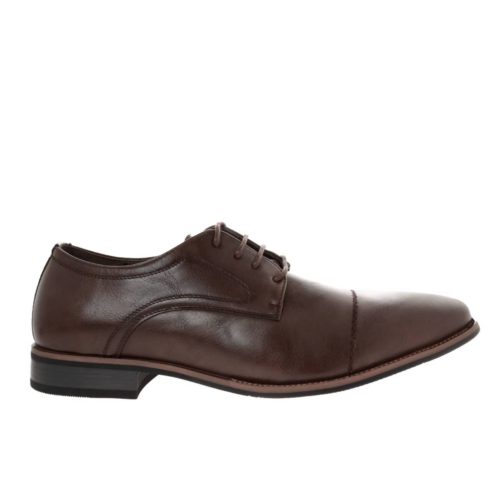 Zapatos Paulo color cognac con costura en la punta D14590137554
