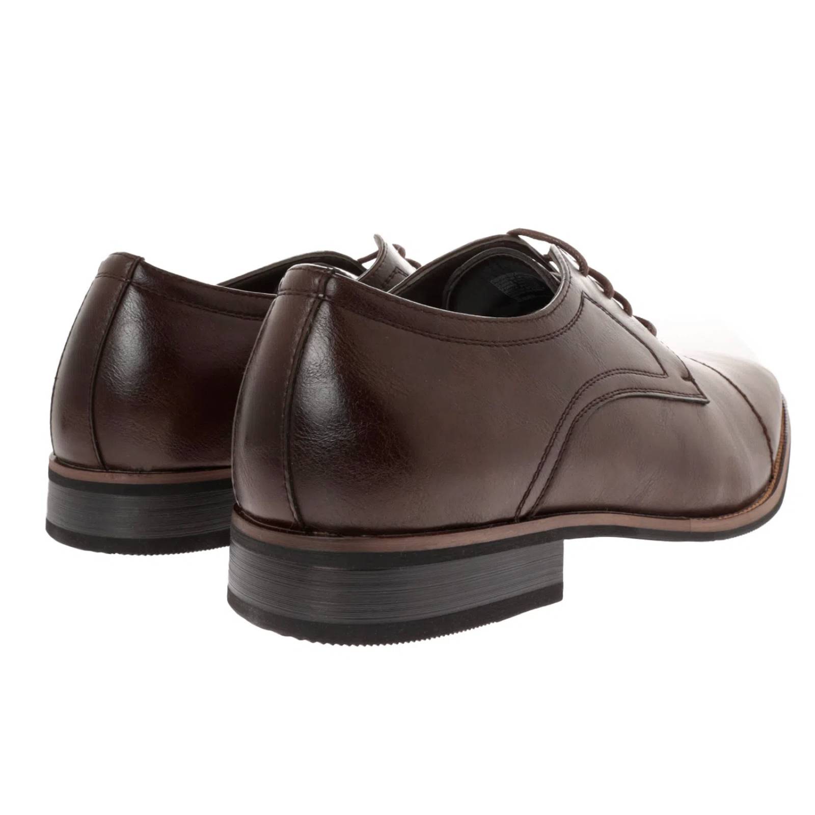 Zapatos Paulo color cognac con costura en la punta D14590137554