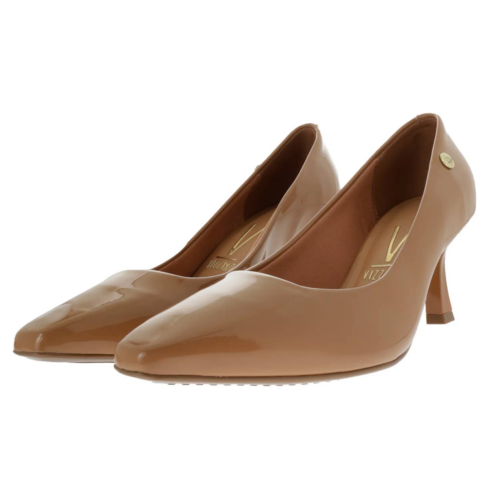 Zapatillas Angela color camel charol tacón kitten D14240113553