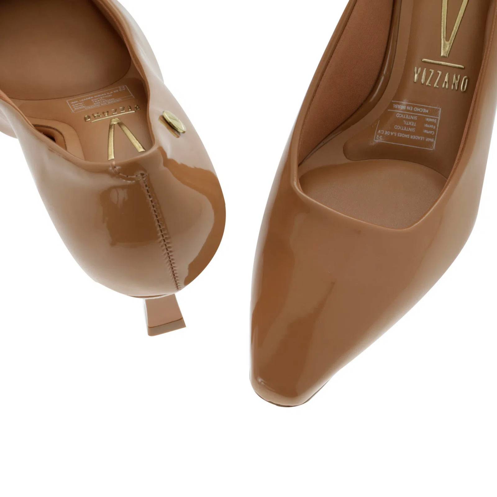 Zapatillas Angela color camel charol tacón kitten D14240113553