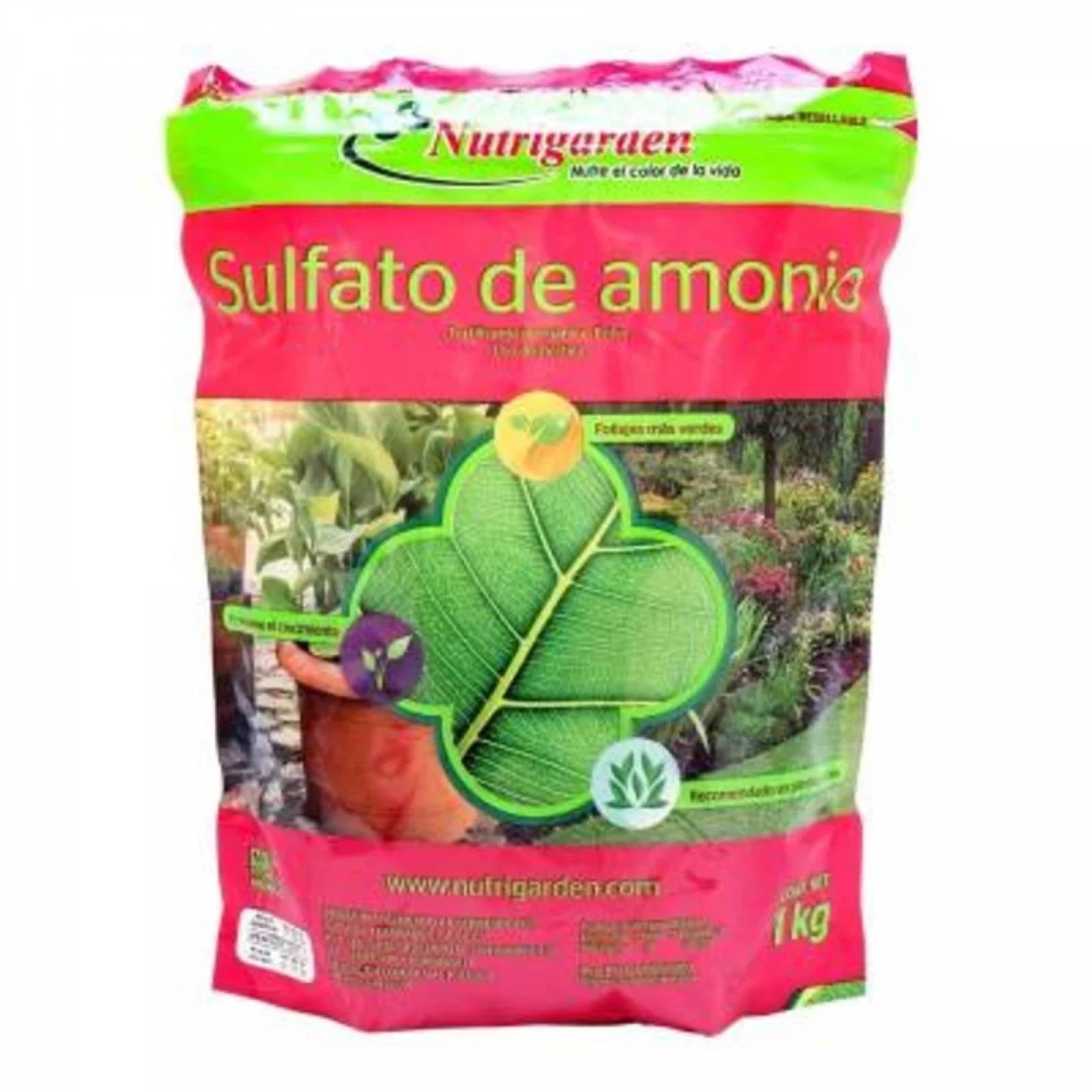 Sulfato de amonio bolsa 2 kg. Fertilizante para plantas verdes