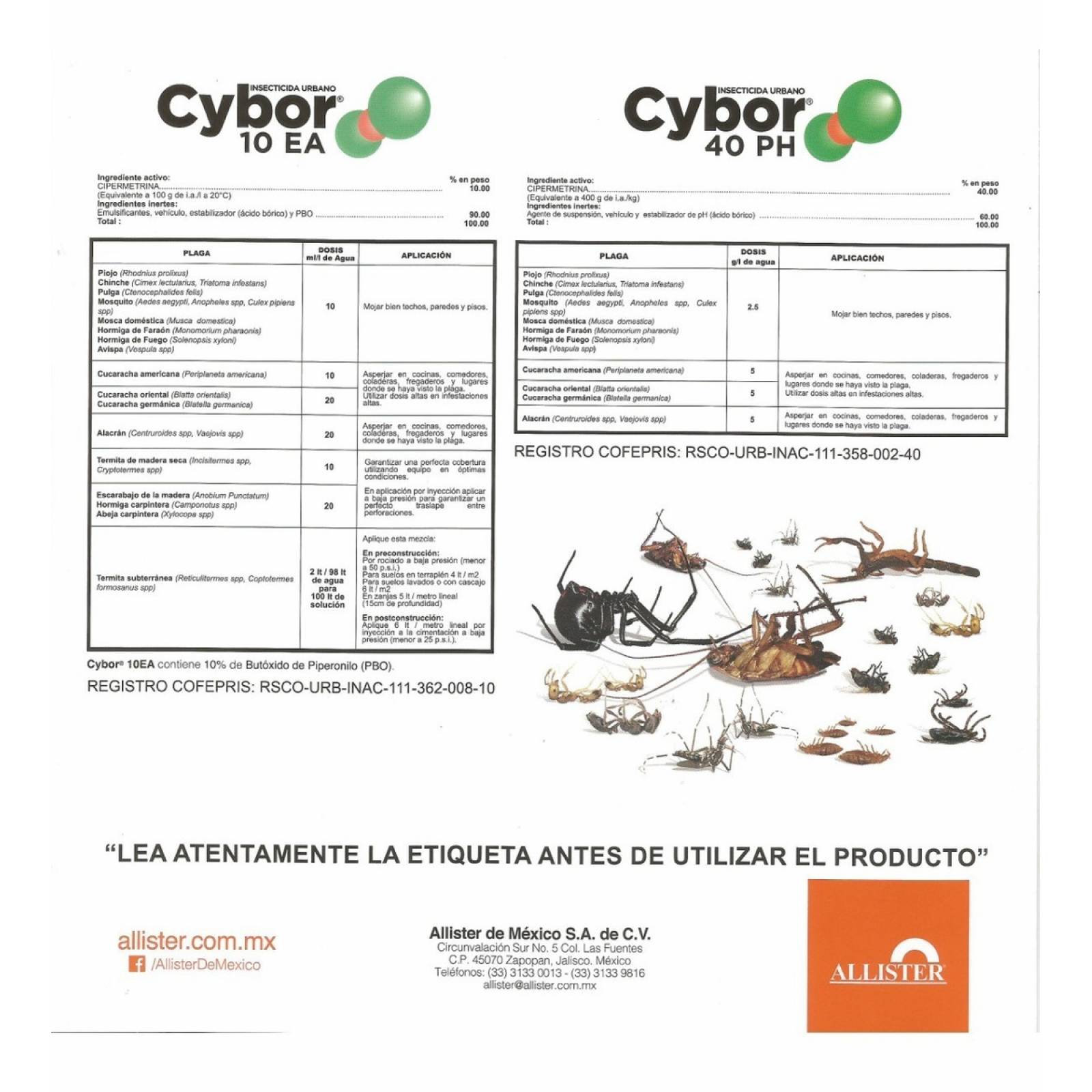 Insecticida para plagas urbanas. Cybor. Cipermetrina. Bote 100ml
