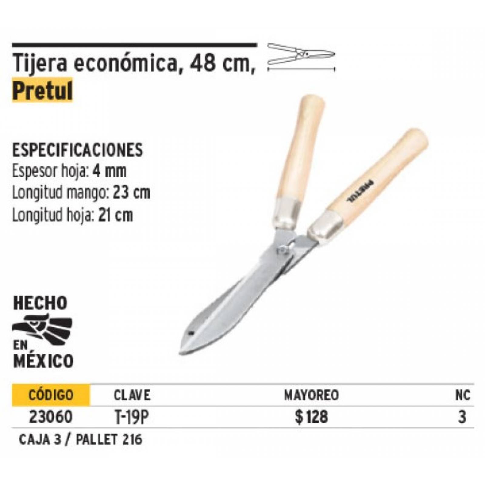 Tijeras de poda dos manos Pretul para setos. Jardinería