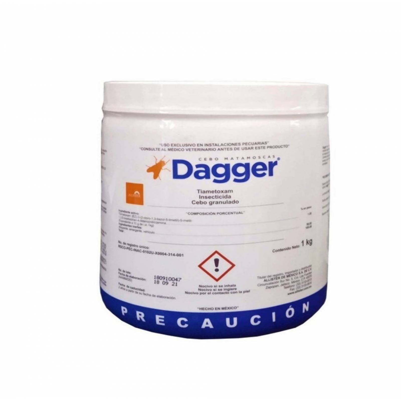 Cebo biodegradable para moscas. Insecticida Dagger. Bote 1 kg