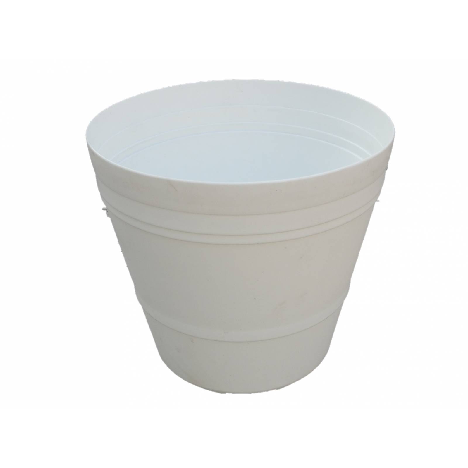 Macetas de plástico blancas. Paquete 3 piezas